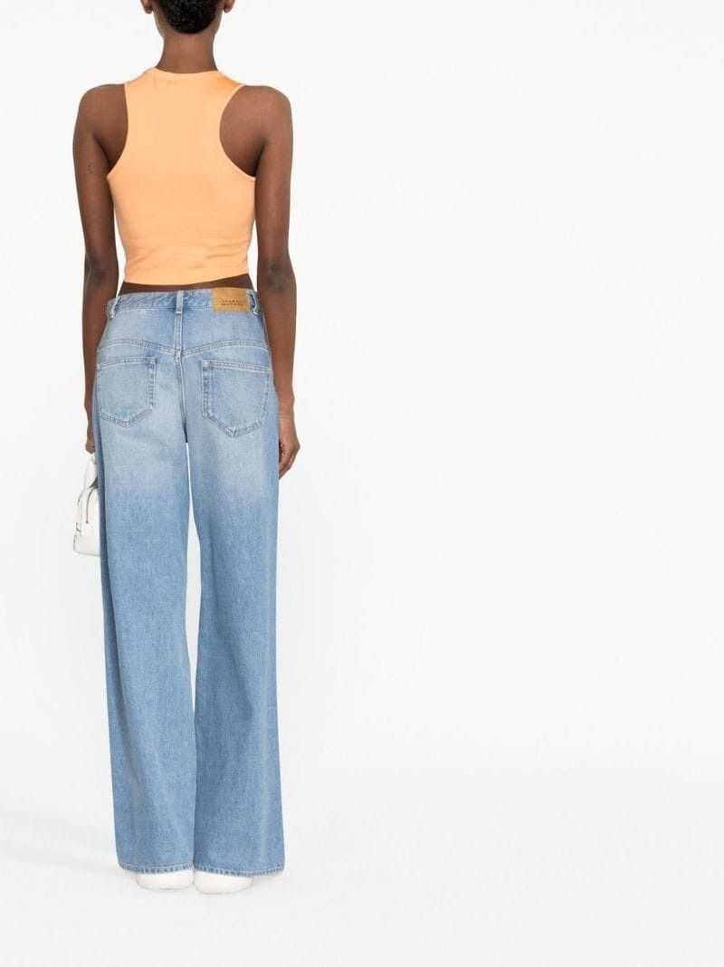 o1mle0425 Ribbed Rowing Crop Tank Top in Noutratu