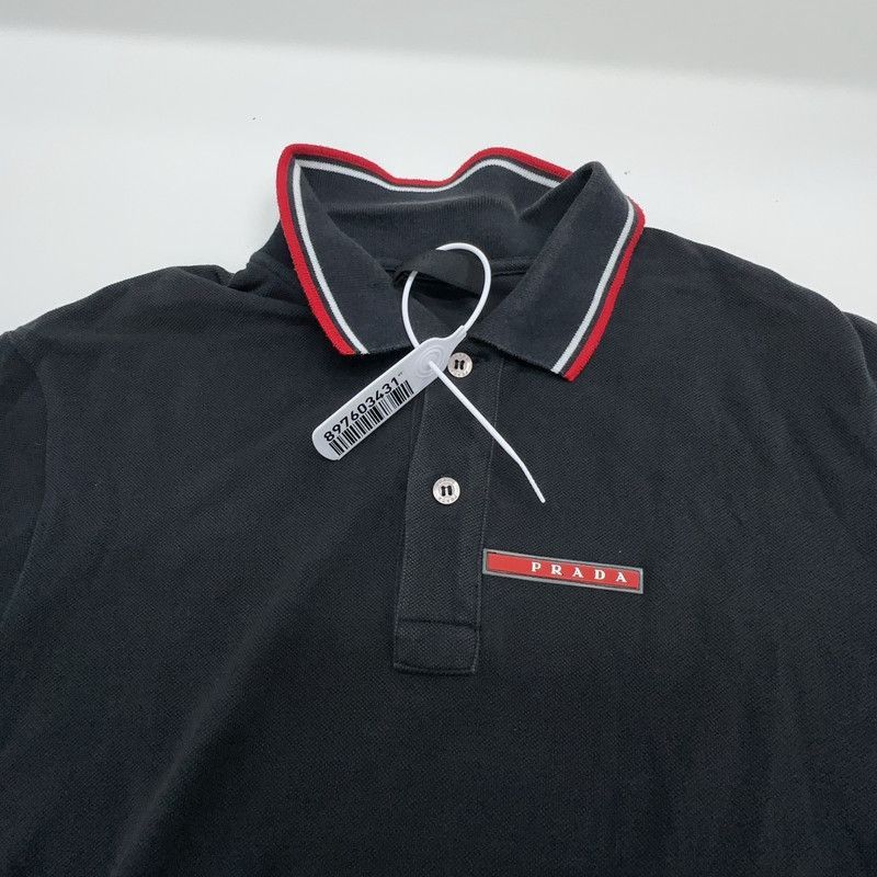 Prada Prada Men's Comfortable Black Polo Shirt-2506 Size US M / EU 48-50 / 2 - 1 Thumbnail