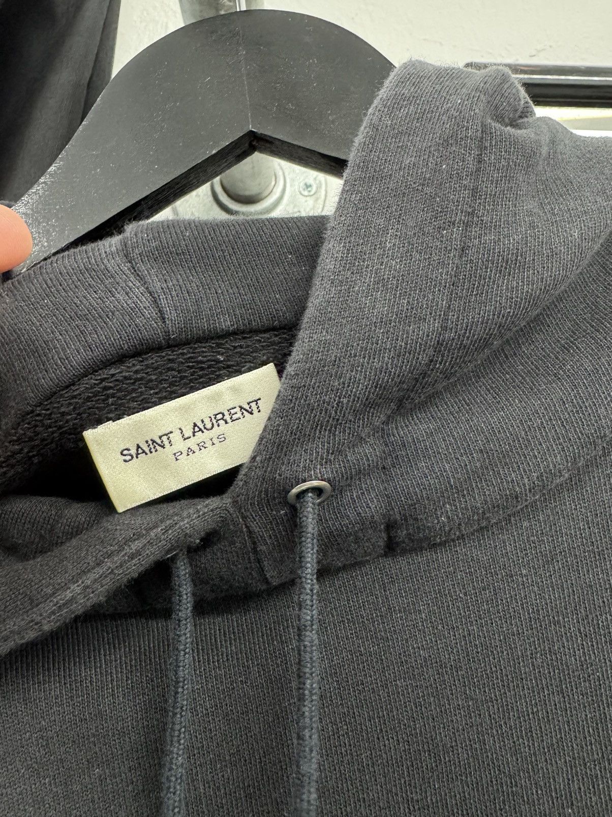 Saint Laurent Paris Saint Laurent Paris Black Hoodie Size US L / EU 52-54 / 3 - 4 Thumbnail