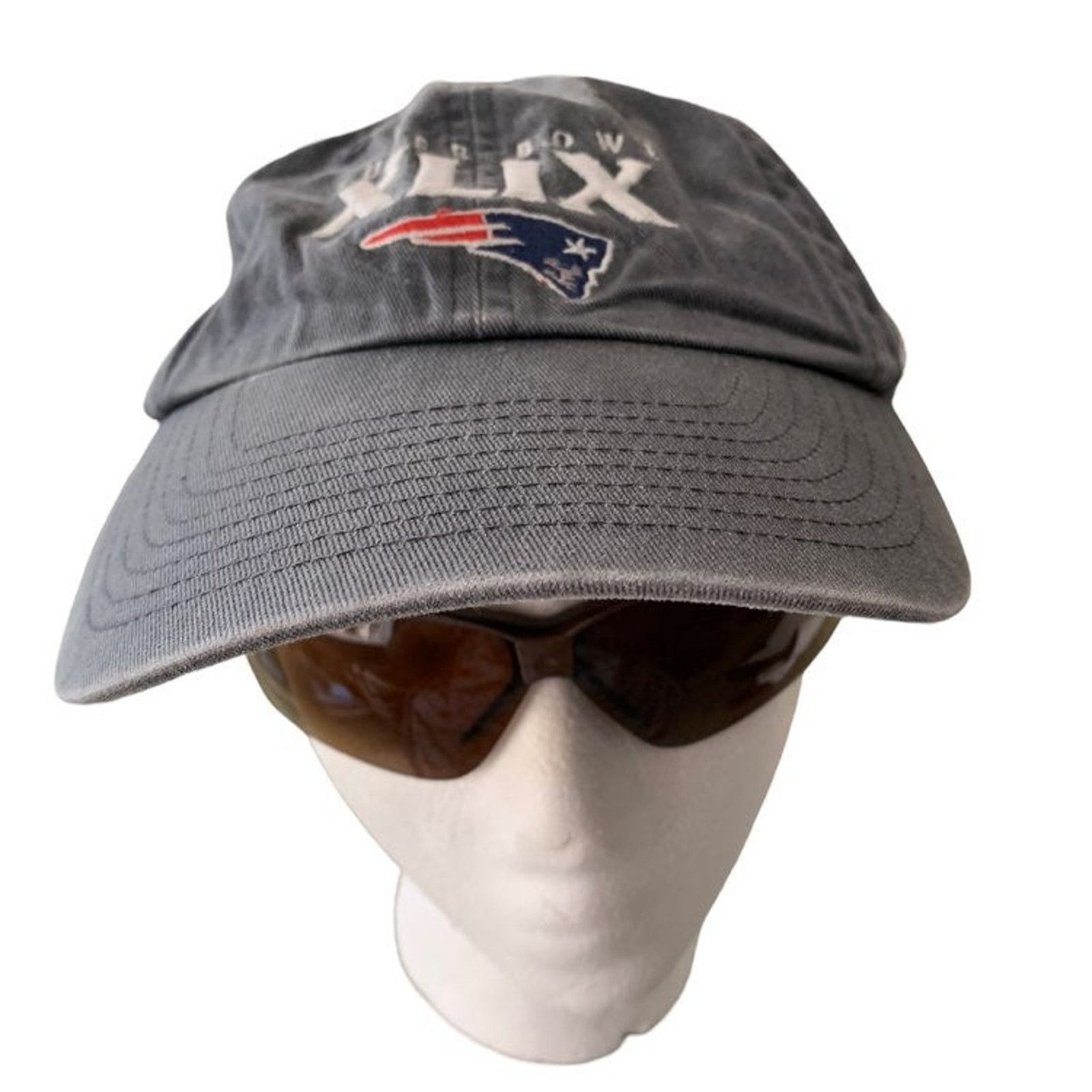 47 Brand Patriots Cap 47 Brand Super Bowl XLIX 49 Adjustable VTG Gray Size ONE SIZE - 2 Thumbnail