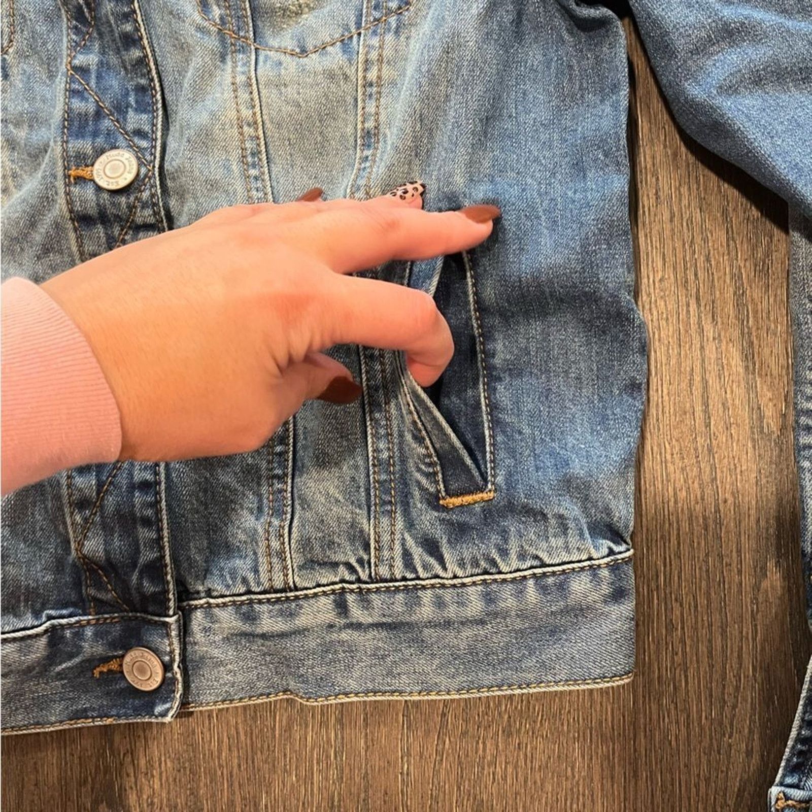 Vintage NWOT Mudd Juniors Distressed Jean Jacket - Size S Size S / US 4 / IT 40 - 7 Thumbnail