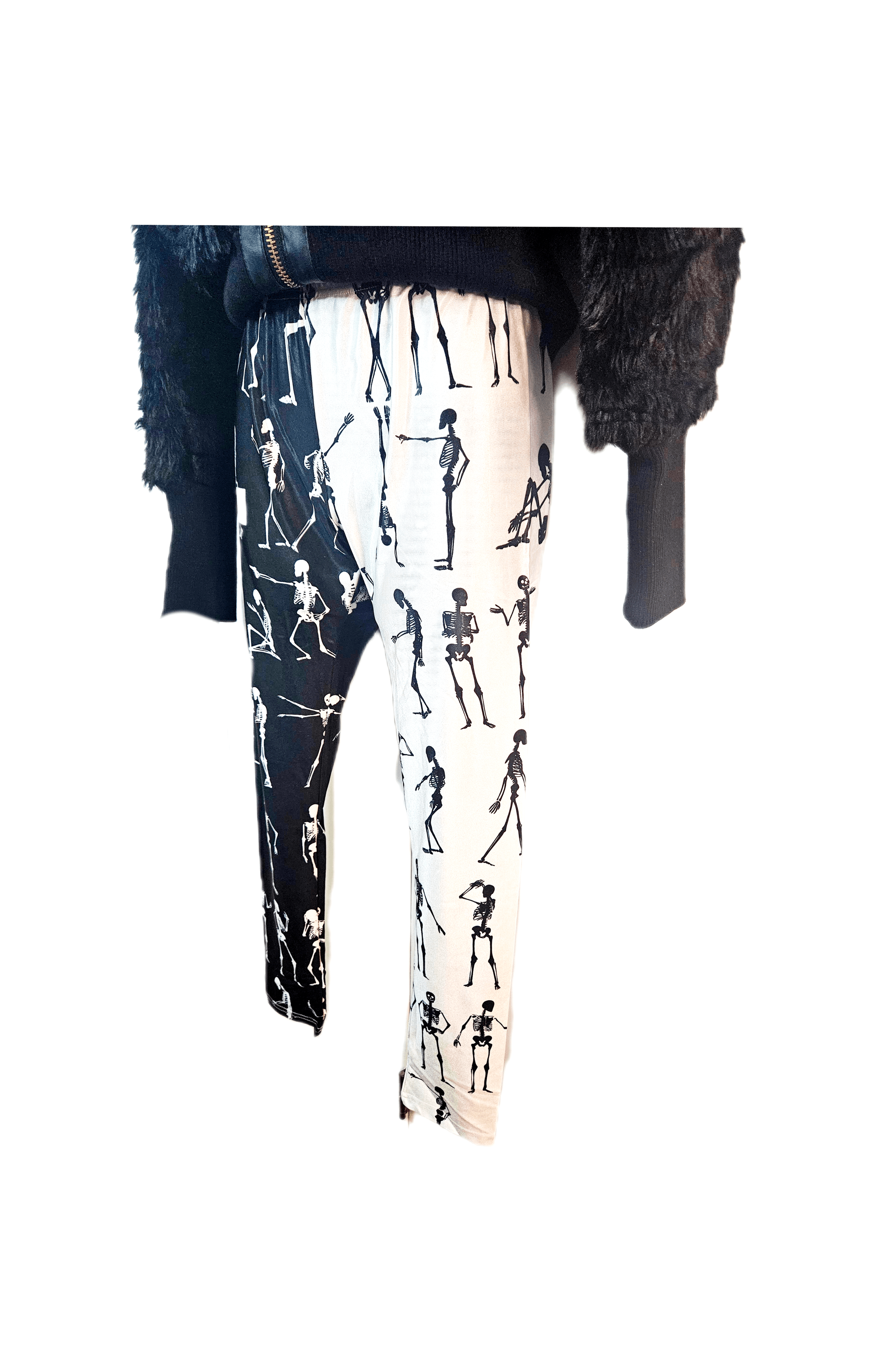 Other VINTAGE B/W SKELETON LEGGINGS RARE Size 28" / US 6 / IT 42 - 5 Thumbnail