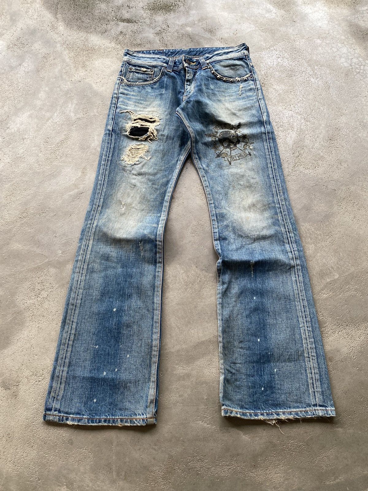 Edwin × If Six Was Nine × Japanese Brand Vintage Edwin Distressed Boot Cut Jeans Size US 30 / EU 46 - 1 Thumbnail