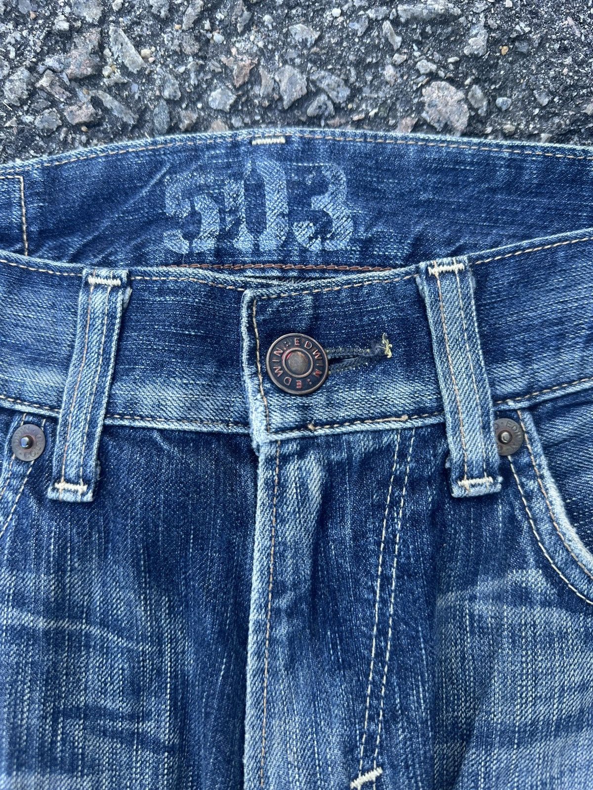 Edwin 💥Crazyyy Edwin Blue Trip FLARE 503 Japan Denim Size US 32 / EU 48 - 8 Thumbnail