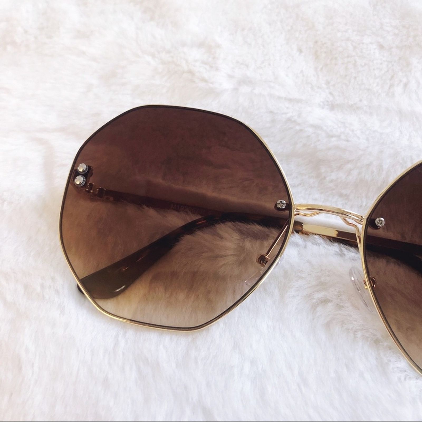 Other Ada Brown Round Geometric Fashion Sunglasses Size ONE SIZE - 2 Thumbnail