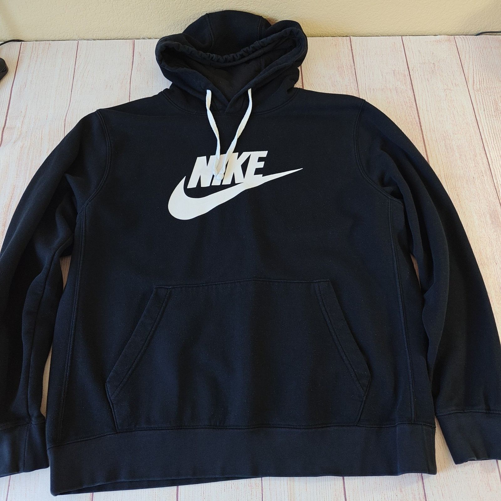 Nike Nike swoosh logo black cotton blend sweatshirt hoodie sz L Size US L / EU 52-54 / 3 - 3 Thumbnail
