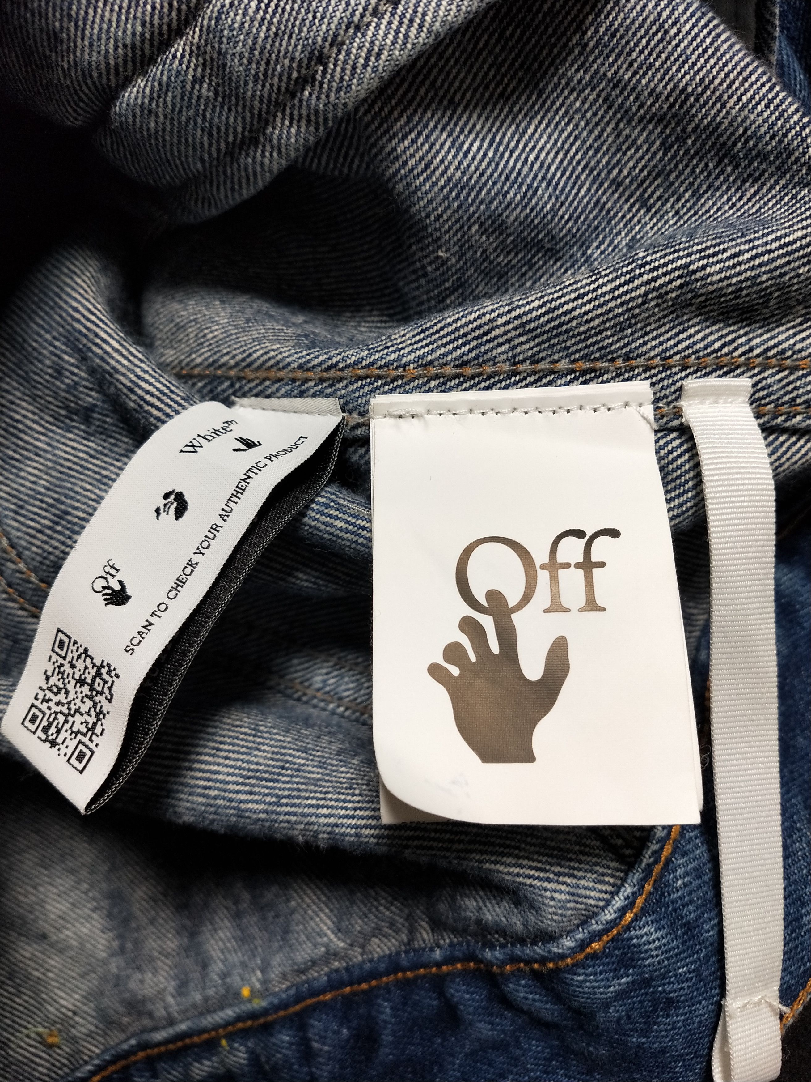 Off-White Paint Denim Jacket Size US M / EU 48-50 / 2 - 6 Thumbnail