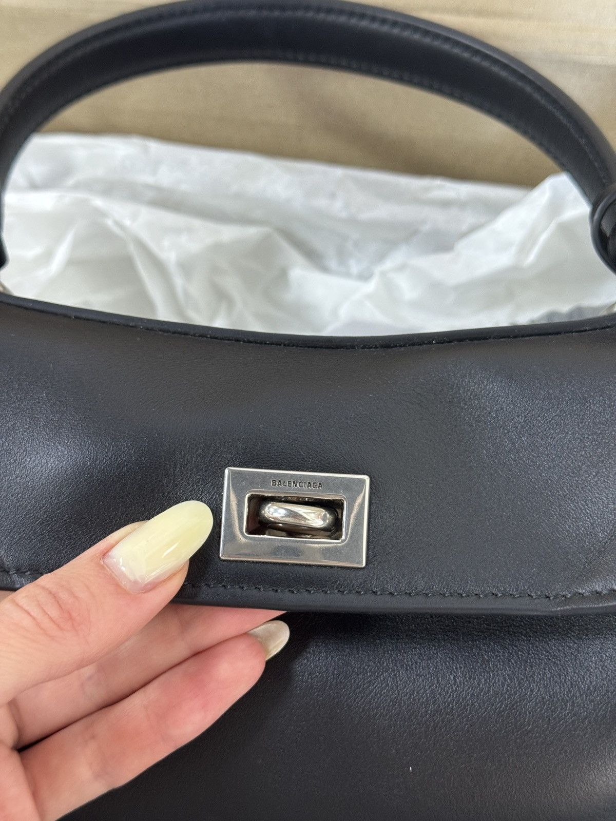 Balenciaga Balenciaga Rodeo Mini Leather Tote Bag Size ONE SIZE - 4 Thumbnail