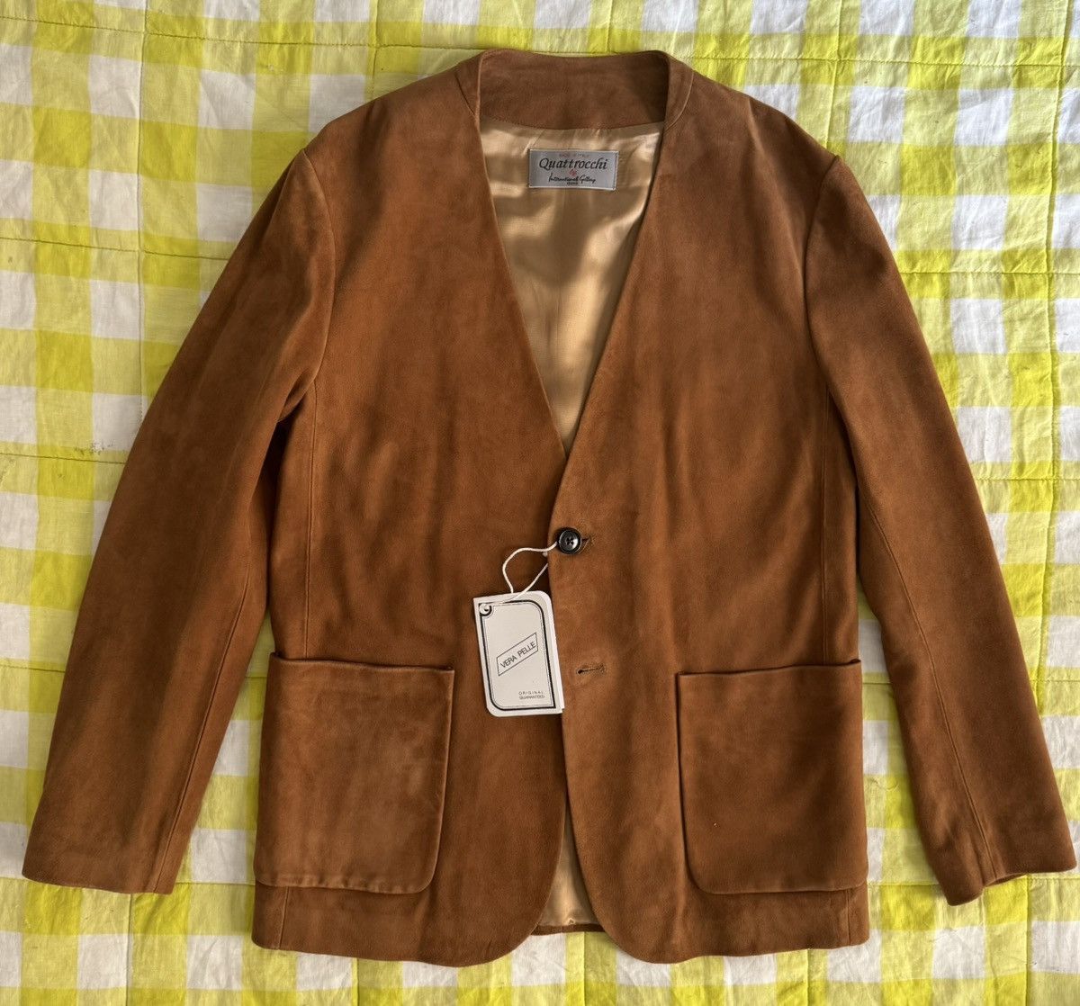 Beams Japan Beams Made in Italy Collarless Suede Jacket 42 XS NWT Size US XS / EU 42 / 0 - 11 Thumbnail