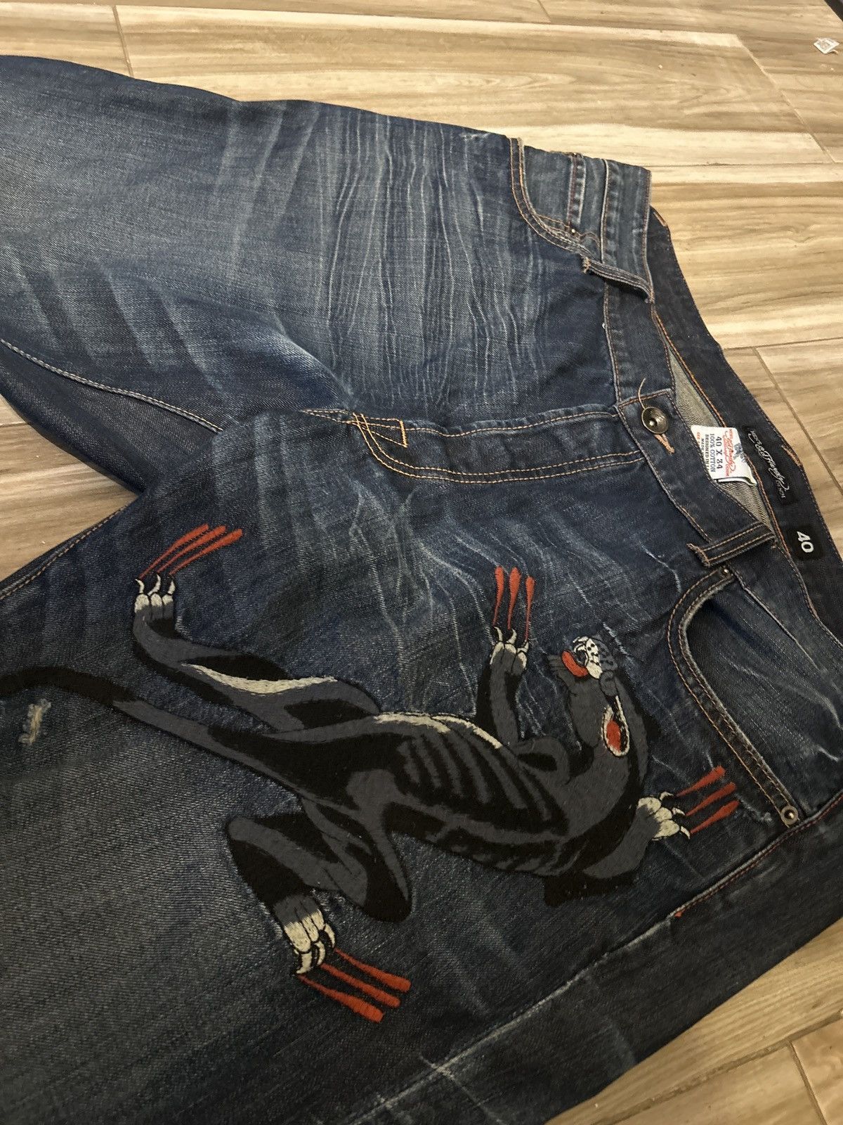 Ed Hardy Ed Hardy Jaguar Designed Denim Wide leg jeans Size US 40 / EU 56 - 3 Thumbnail