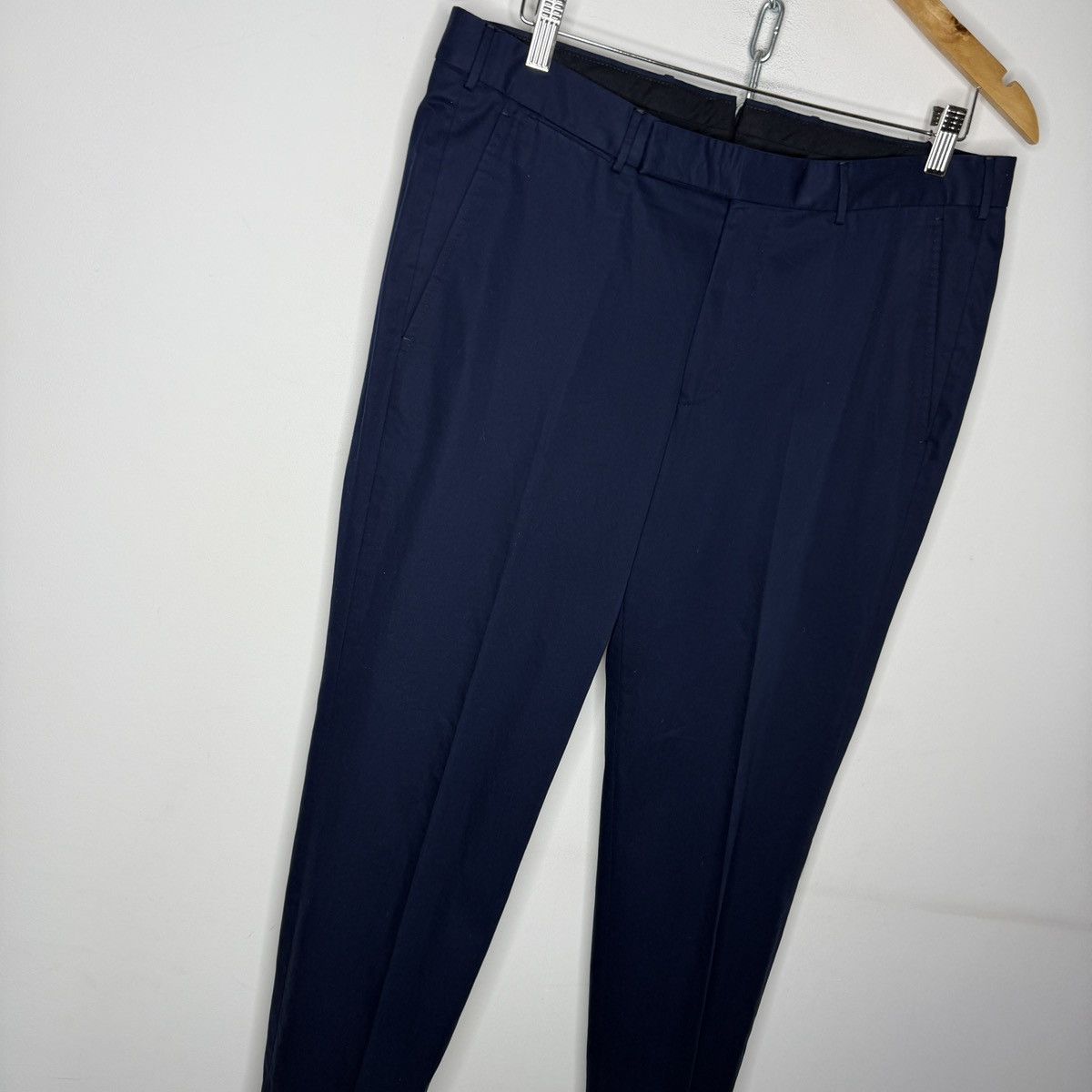 Ermenegildo Zegna Ermenegildo Zegna Navy Chino Premium Cotton Pants Size US 33 - 3 Thumbnail