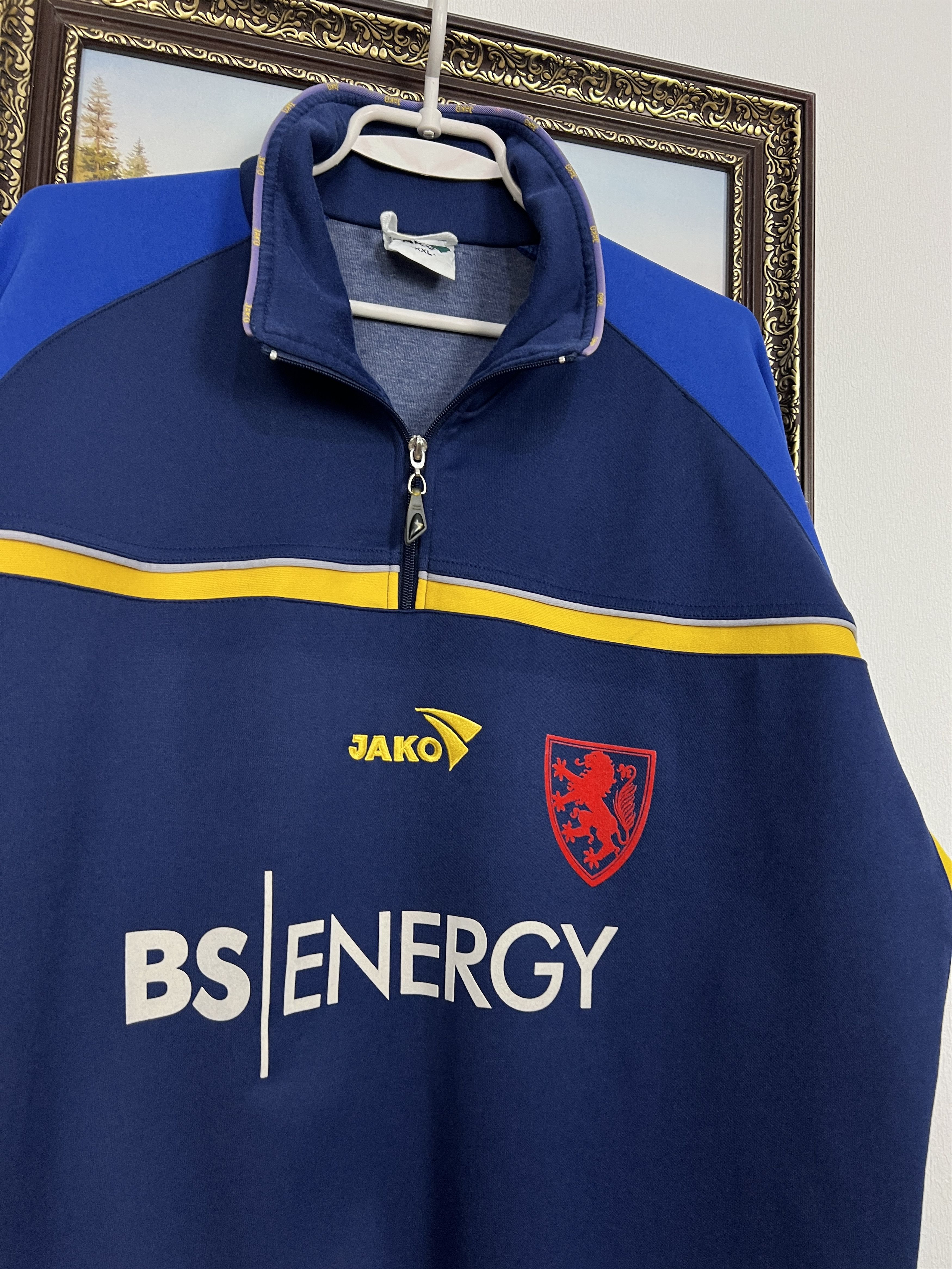 Vintage Eintracht Braunschweig Football Player Issue Jacket Track Size US XXL / EU 58 / 5 - 3 Thumbnail
