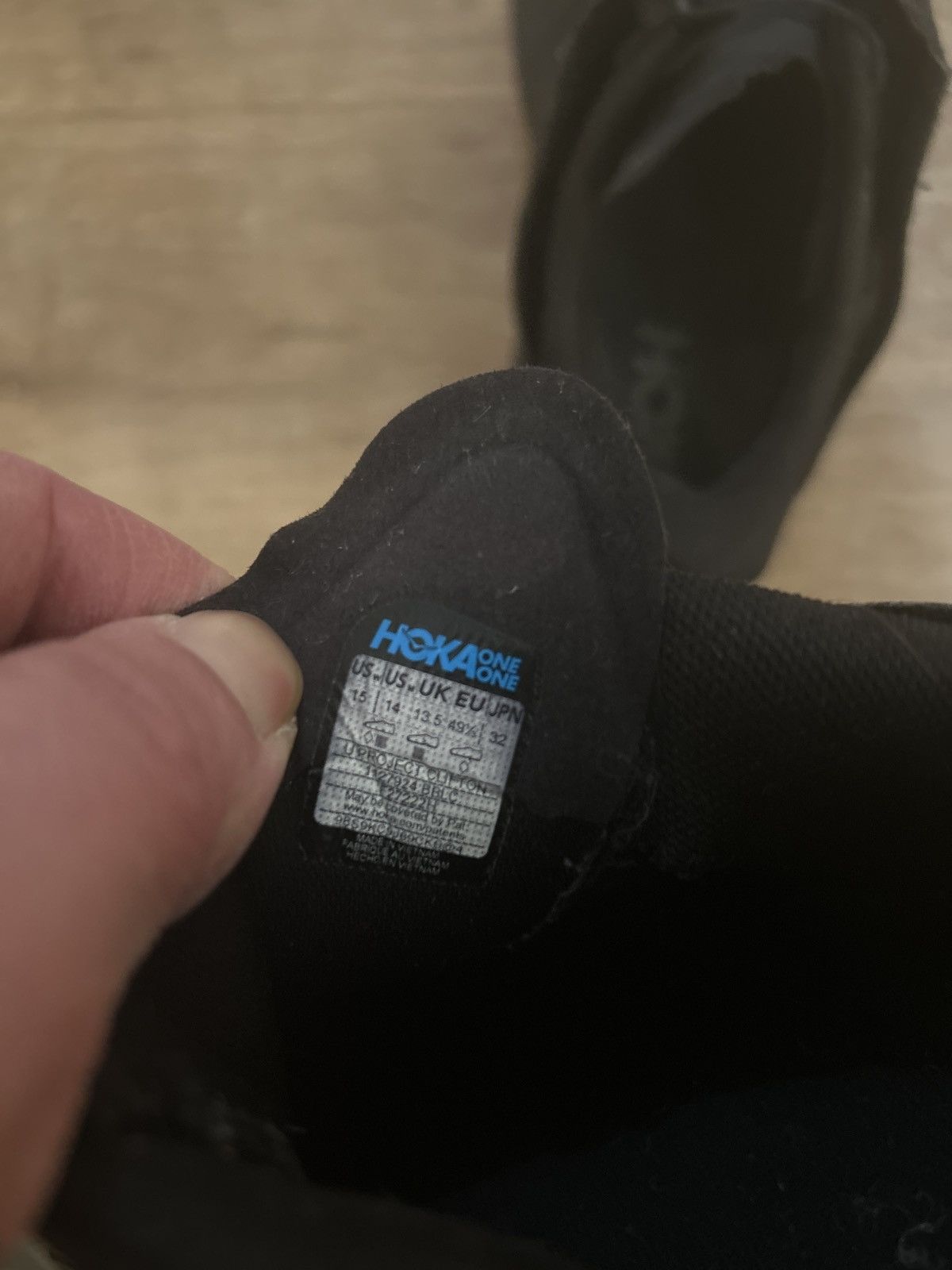Hoka Hoka One One Project Clifton Black Size 14 Size US 14 / EU 47 - 4 Thumbnail