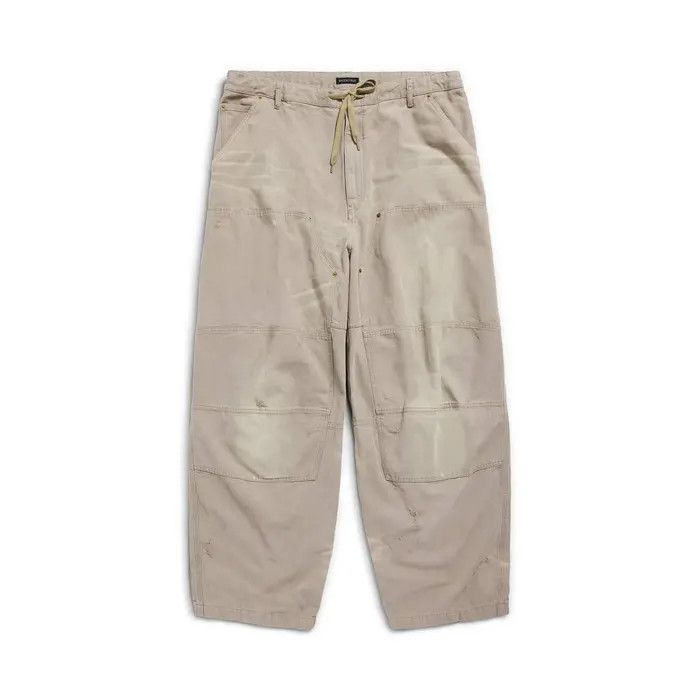 Balenciaga o1la1rc1a0226 Double Knee Pants In Beige Size US 28 / EU 44 - 1 Thumbnail