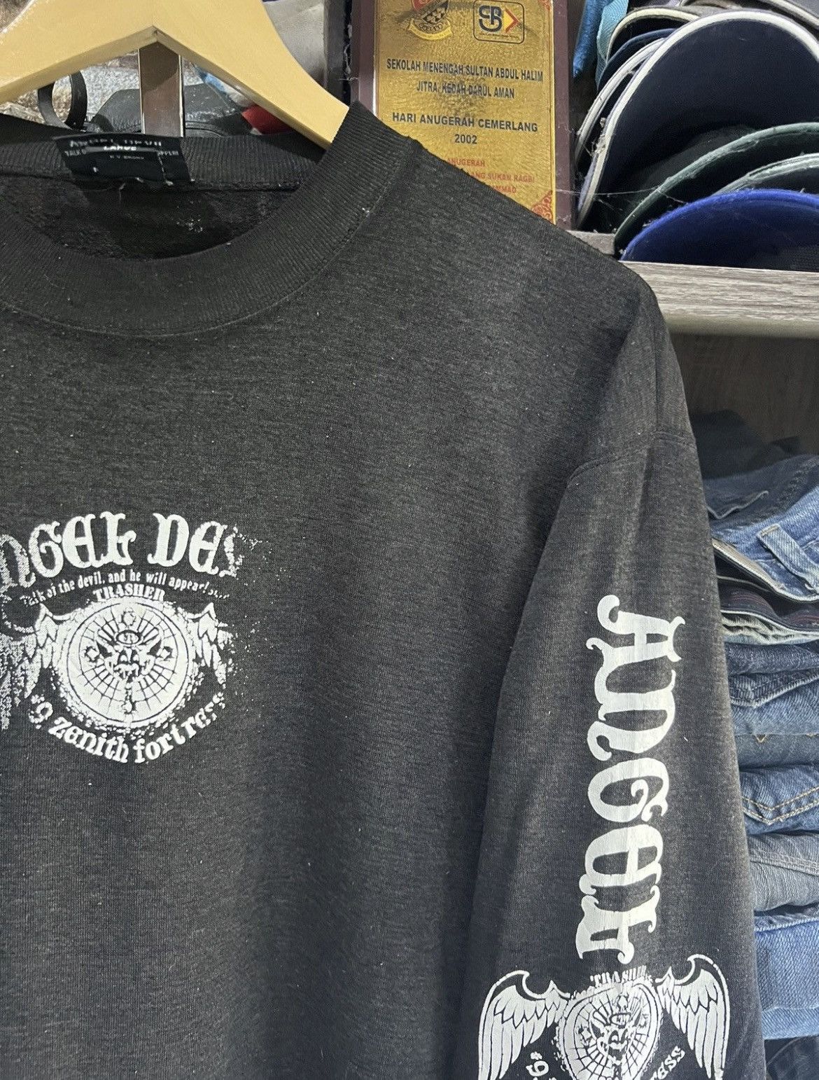 Japanese Brand 🔥Vintage Angel Devil 9 Zenith Fortress Crewneck Sweatshirt Size US L / EU 52-54 / 3 - 5 Thumbnail
