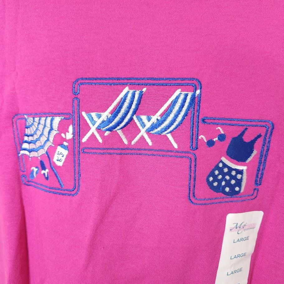 Vintage Vintage Beach T Shirt Mens Size Large Pink 90s Vacation Size US L / EU 52-54 / 3 - 2 Thumbnail