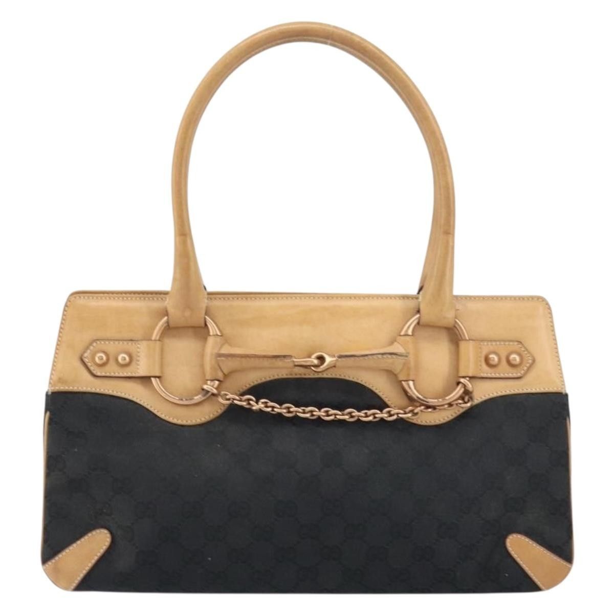 Gucci Gucci Horsebit Bracket Tote GG Canvas Size ONE SIZE - 1 Thumbnail