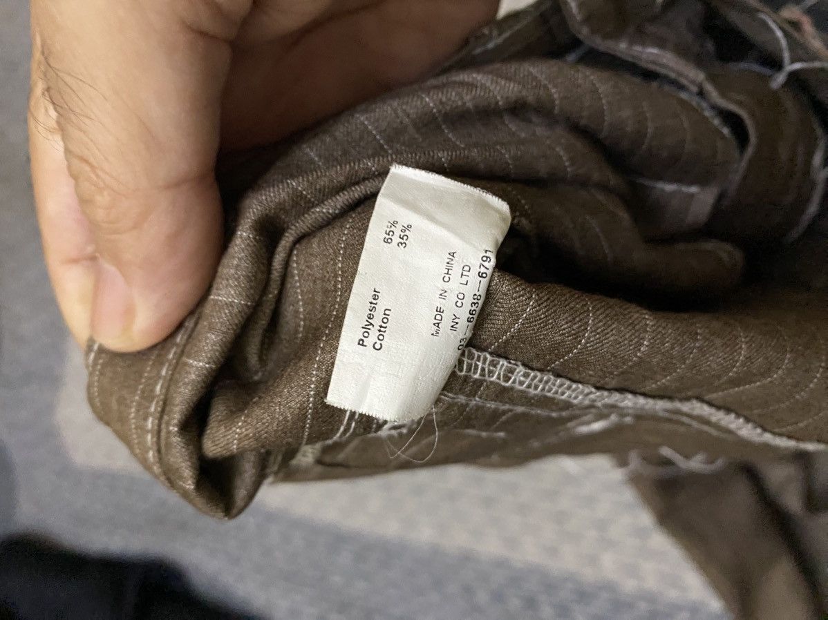 Japanese Brand Frank U Pencil Stripe Messy Raw Seam Stitches Balloon Pant Size US 32 / EU 48 - 24 Thumbnail