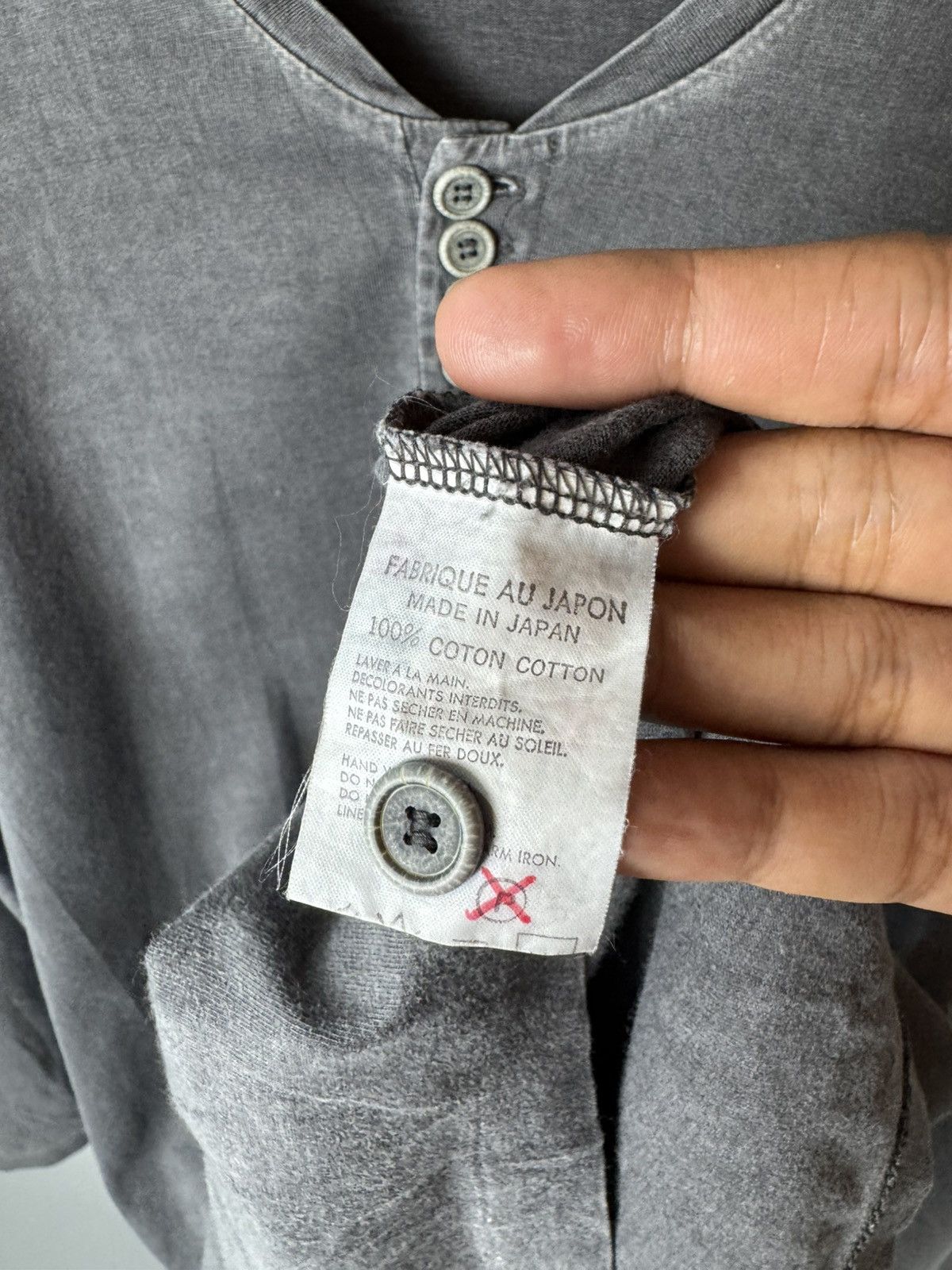 Yohji Yamamoto Vintage YohjiYamamoto 5-Button Faded Grey Shirts Size US M / EU 48-50 / 2 - 4 Thumbnail