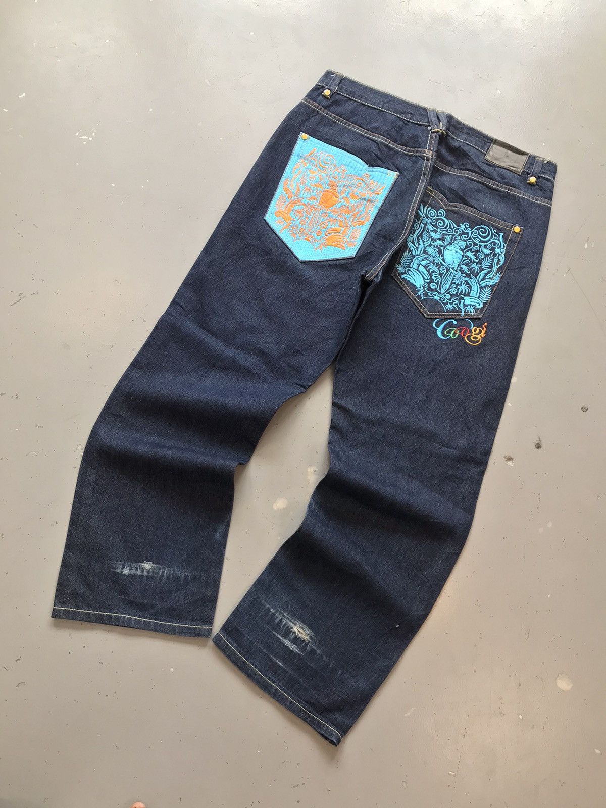 Coogi × Vintage Vintage Coogi thread parrot embroidered denim Size US 38 / EU 54 - 10 Thumbnail