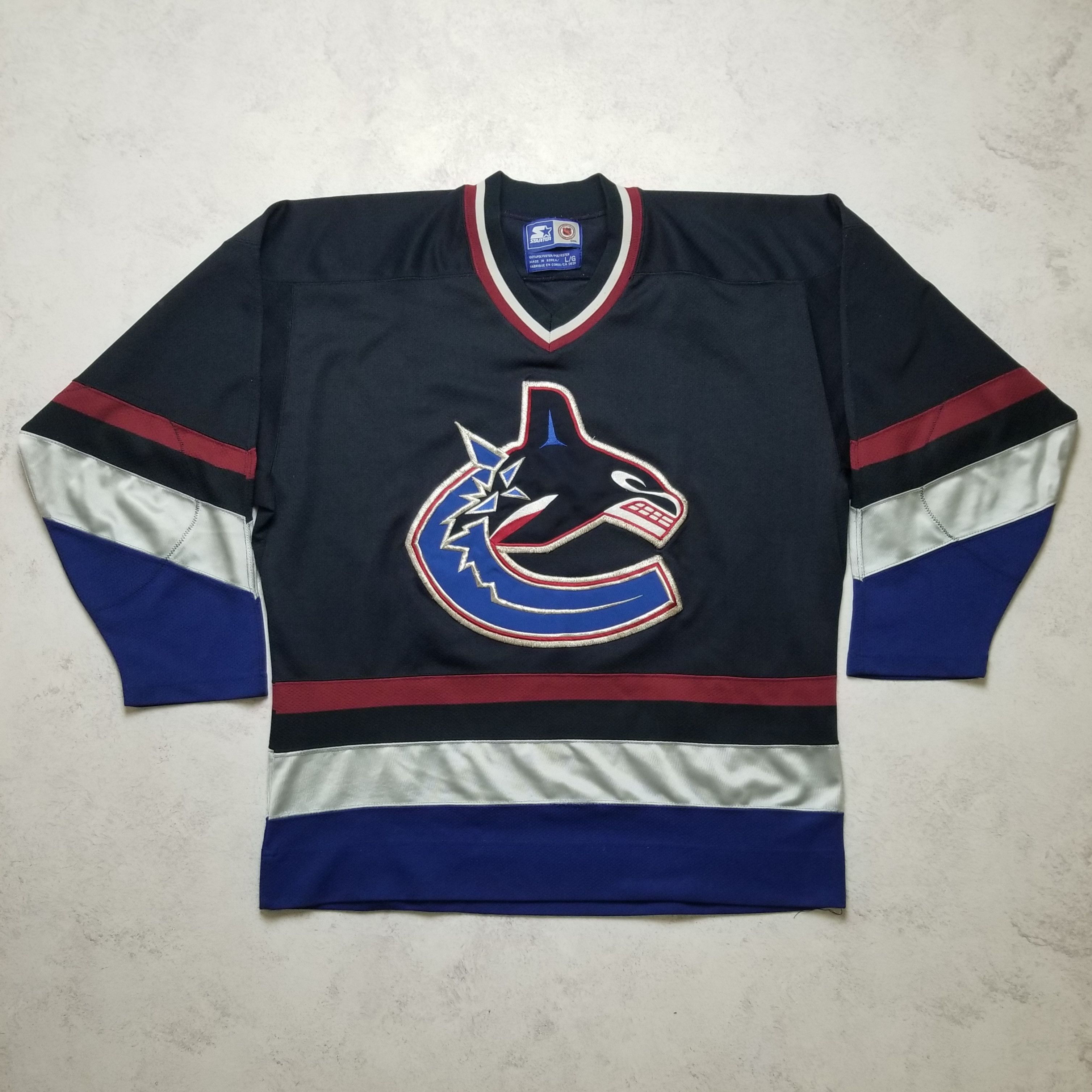 Starter Vintage Starter Vancouver Canucks Blue Orca Logo NHL Jersey Size US L / EU 52-54 / 3 - 1 Thumbnail