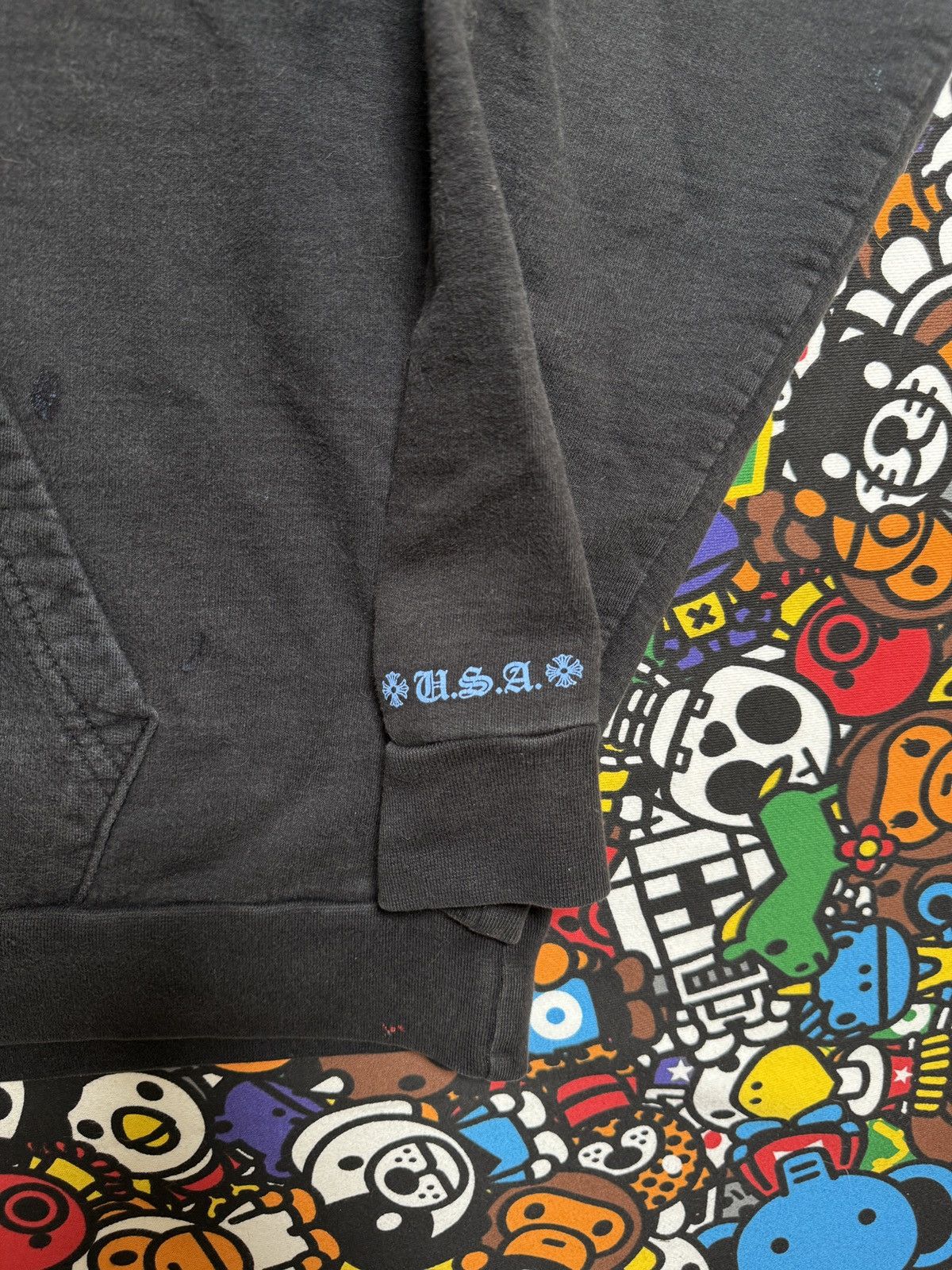 Chrome Hearts Chrome Hearts Black/Blue Online Exclusive Pullover Hoodie Size US L / EU 52-54 / 3 - 5 Thumbnail