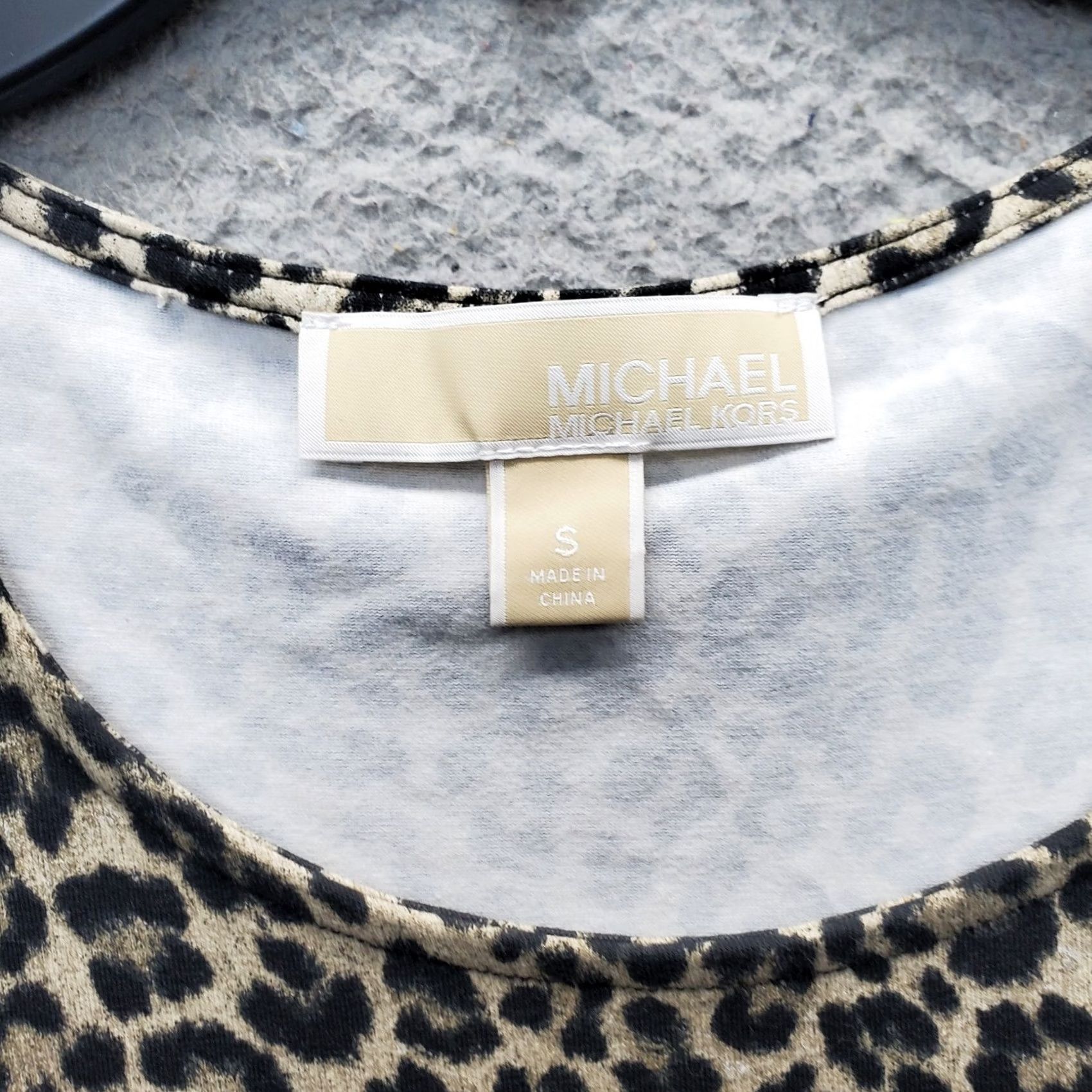 Michael Kors Michael Kors Tank Dress Womens S Multicolor Leopard Print Cold Shoulder Sleeves Midi Dress Size S / US 4 / IT 40 - 7 Thumbnail