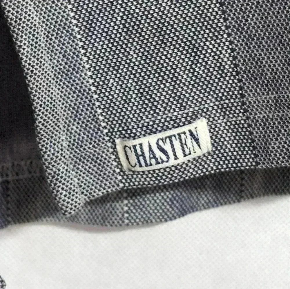 Designer Chasten Pebble Beach Grey Blue golf shirt Made in USA sz XL Size US XL / EU 56 / 4 - 4 Thumbnail