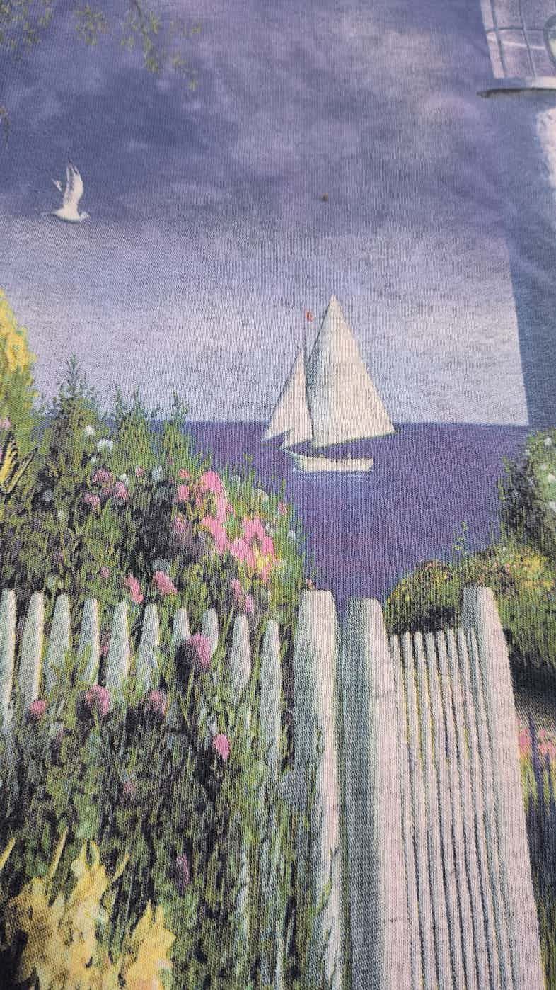 The Mountain × Vintage RARE Vintage The Mountain Flower Garden Beach Lighthouse Size US XL / EU 56 / 4 - 7 Thumbnail