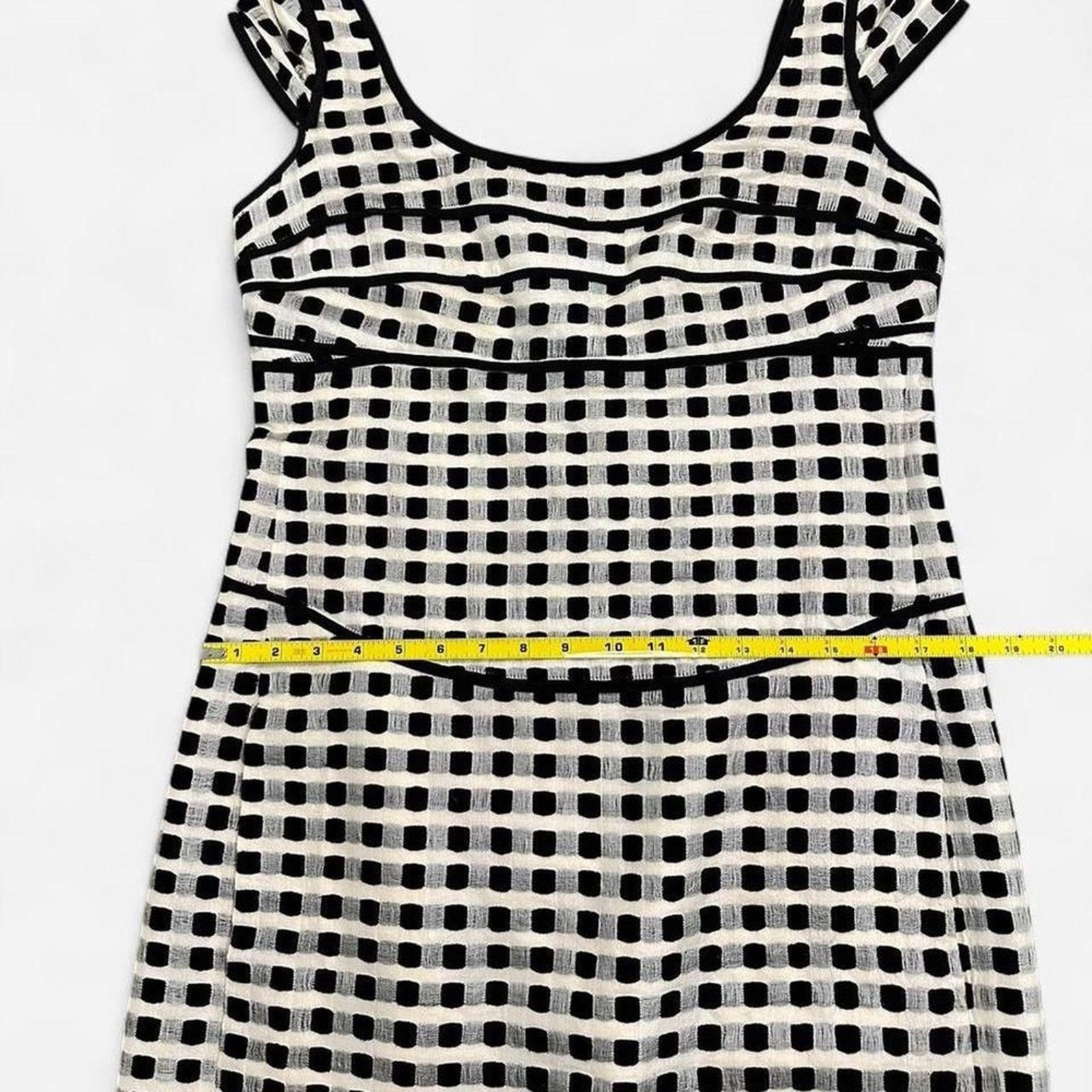 Narciso Rodriguez Silk blend gingham knit pencil dress 2010 runway Size L / US 10 / IT 46 - 6 Thumbnail
