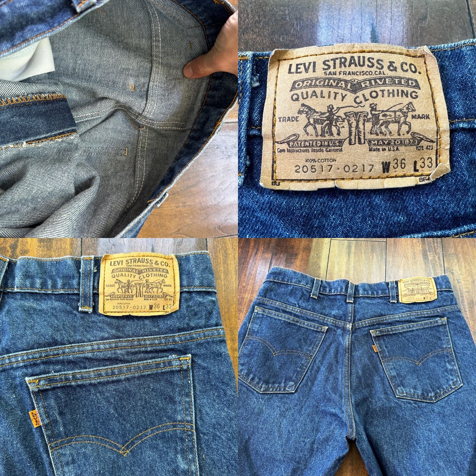 Levi's VINTAGE Levi's 517 Jeans Bootcut Mens 36x33 34x29 Blue Denim 80s USA Orange Tab Size US 36 / EU 52 - 9 Thumbnail