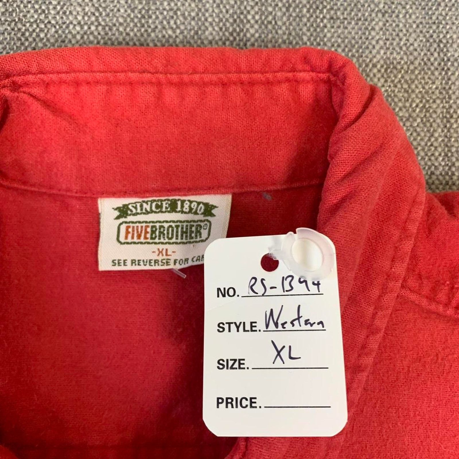 Other Vintage Five Brother button up red flannel shirt Size US XL / EU 56 / 4 - 4 Thumbnail