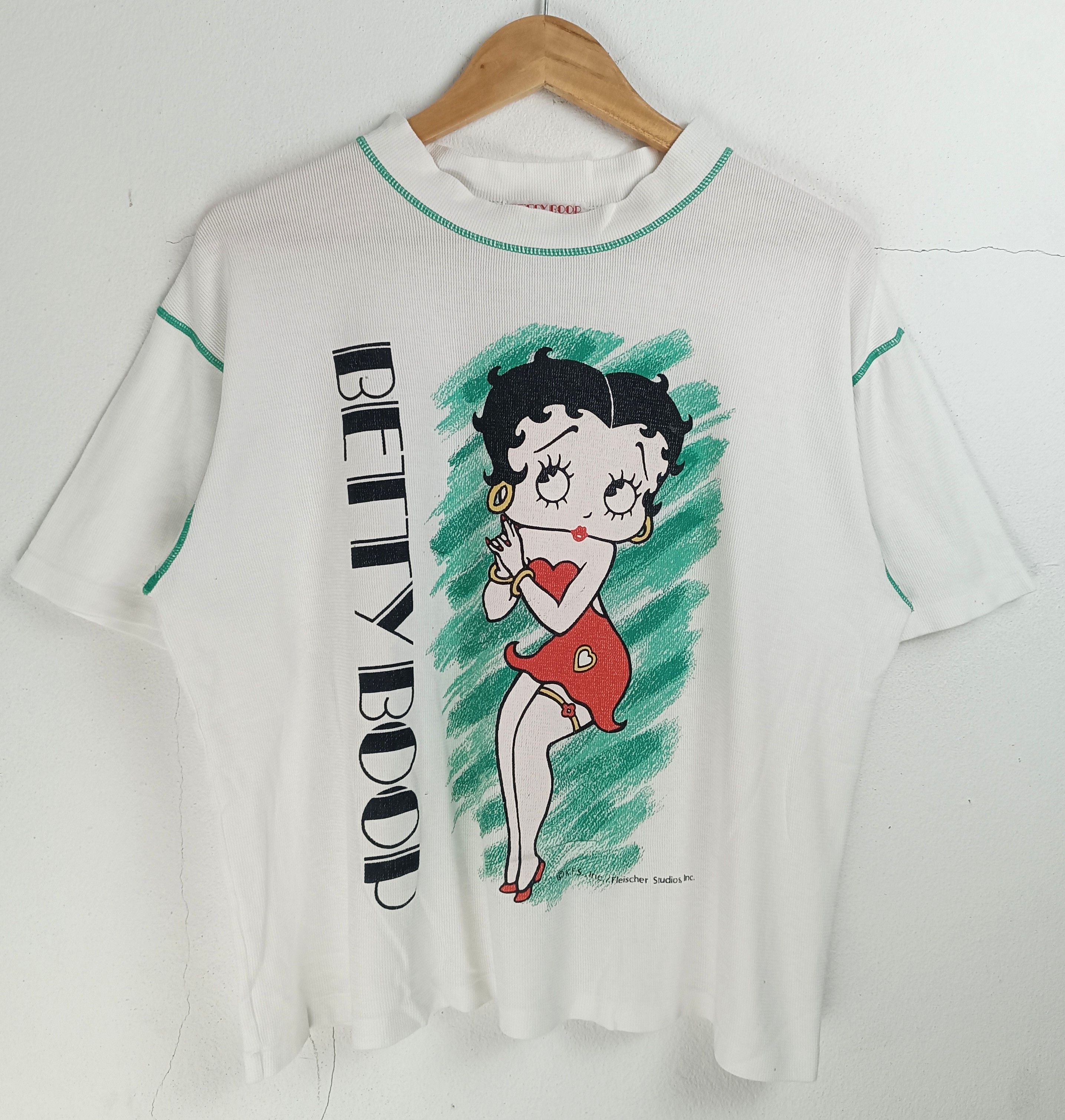 Vintage VINTAGE 90'S BETTY BOOP CROP TOP STYLE VERY RARE TEE Size US L / EU 52-54 / 3 - 3 Thumbnail