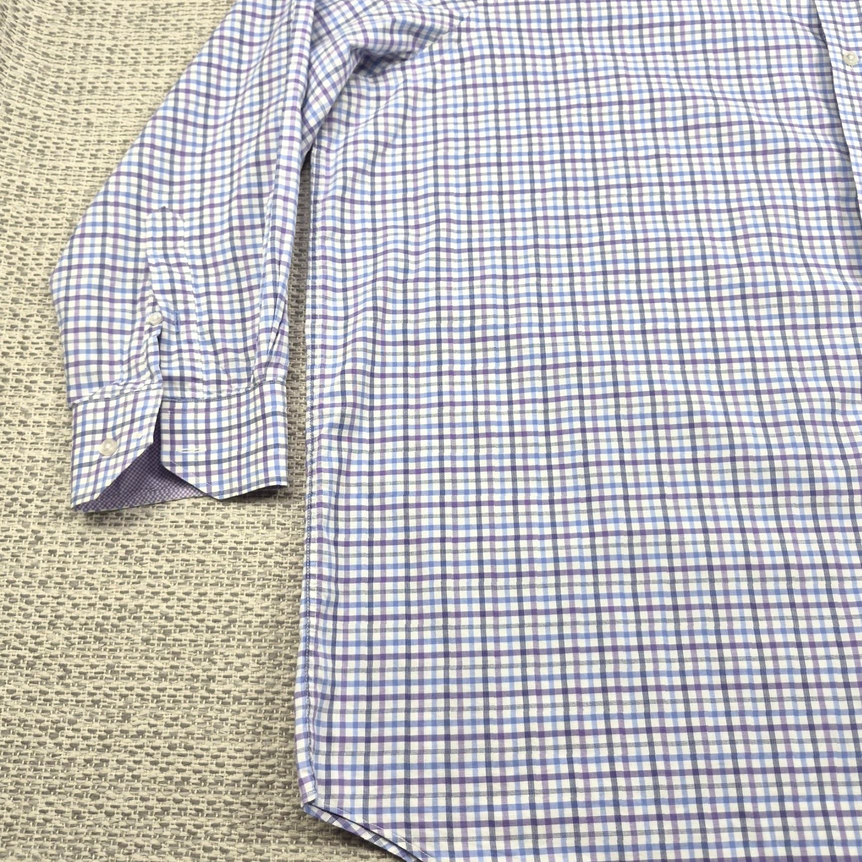 Tailorbyrd Tailorbyrd Shirt Mens 2XL Button Up Blue Purple Check Long Sleeve Casual Dress Size US XXL / EU 58 / 5 - 3 Thumbnail