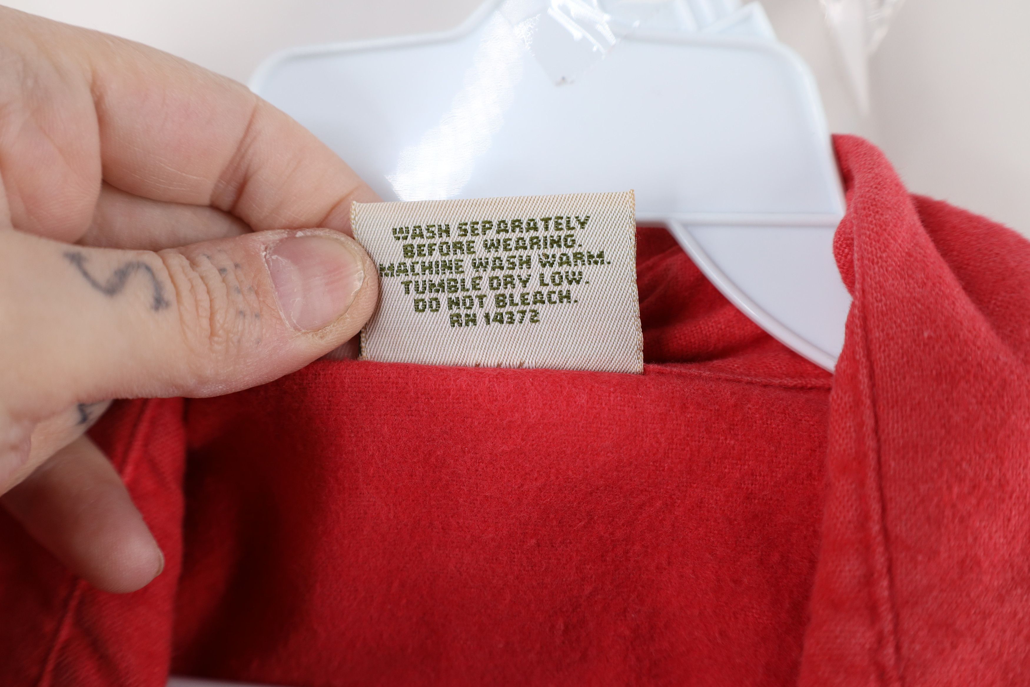 FiveBrother × Vintage Vintage 90s Five Brother Chamois Cloth Button Shirt Red USA Size US XXL / EU 58 / 5 - 8 Thumbnail