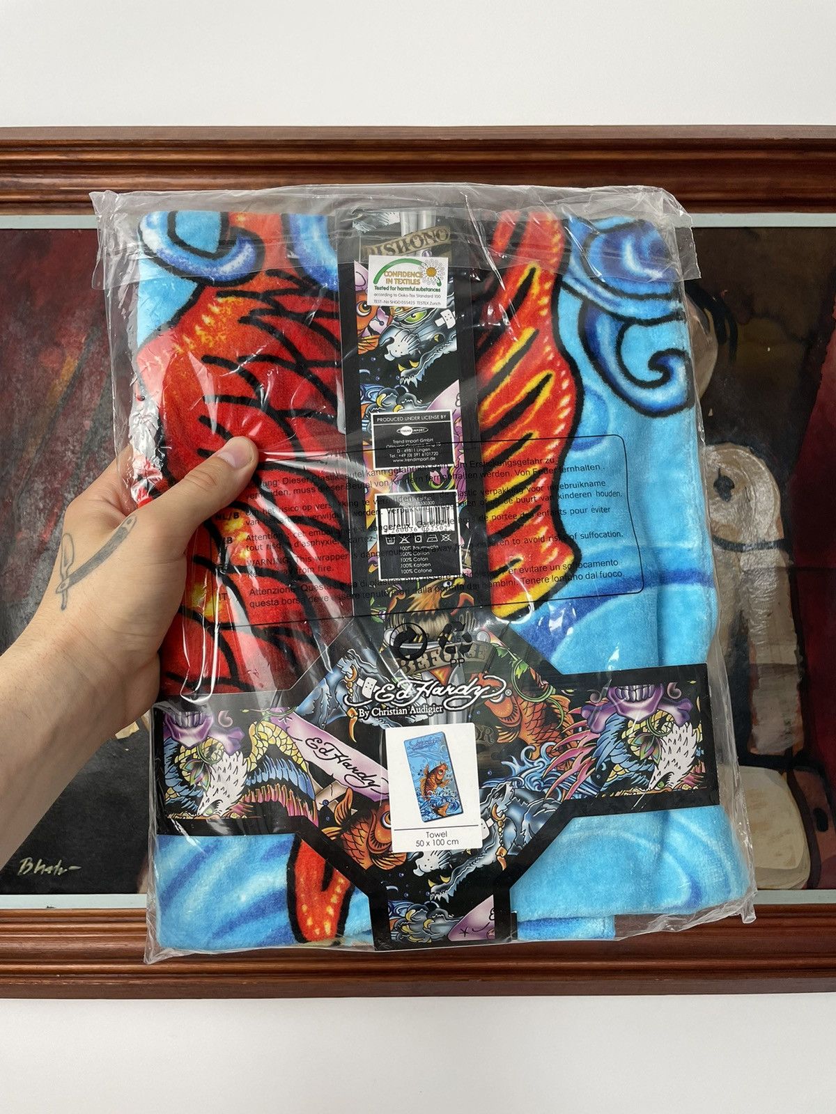 Ed Hardy Ed Hardy Christian Audigier Beach Towel Hype Tattoo Love Size ONE SIZE - 2 Thumbnail