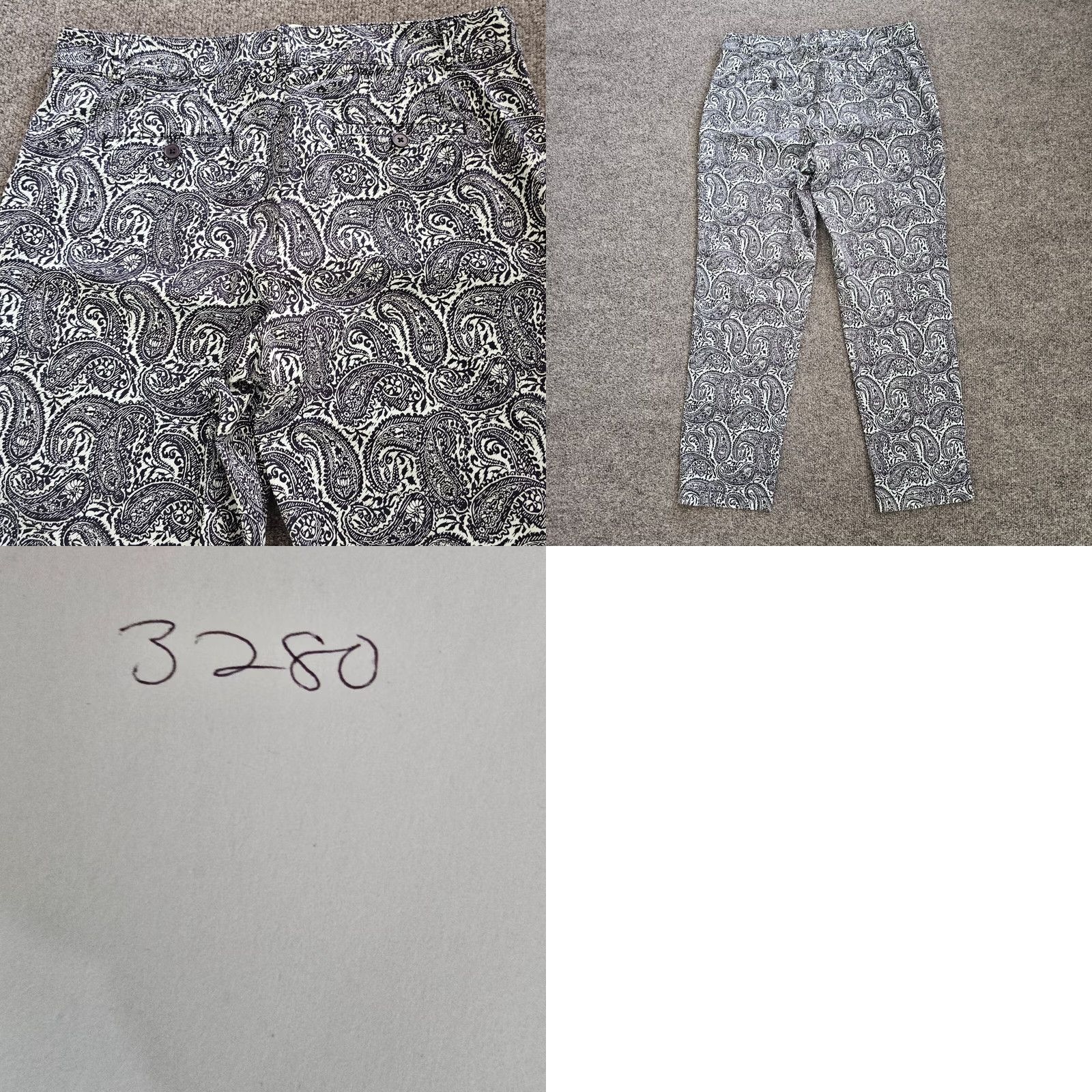 Talbots Talbots Pants Womens 12 Petite Blue Paisley Ankle Stretch Classic Casual Career Size 34" / US 12 / IT 48 - 8 Thumbnail