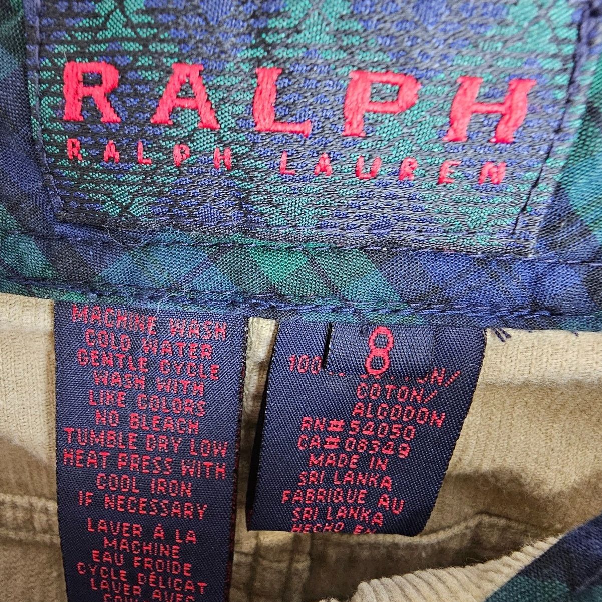 RRL Ralph Lauren Y2K Ralph Ralph Lauren Womens Corduroy Cargo Mini Skirt Size 30" / US 8 / IT 44 - 3 Thumbnail