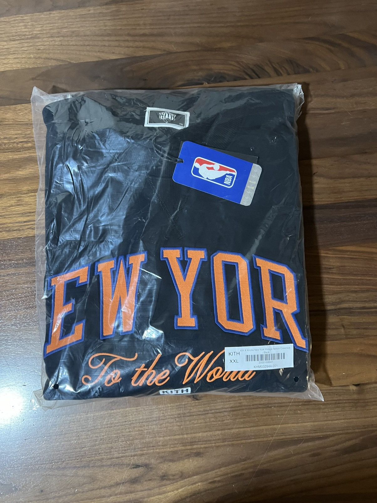 Kith Kith for the NY Knicks Vintage Nelson Crewneck Black XXL Size US XXL / EU 58 / 5 - 6 Thumbnail