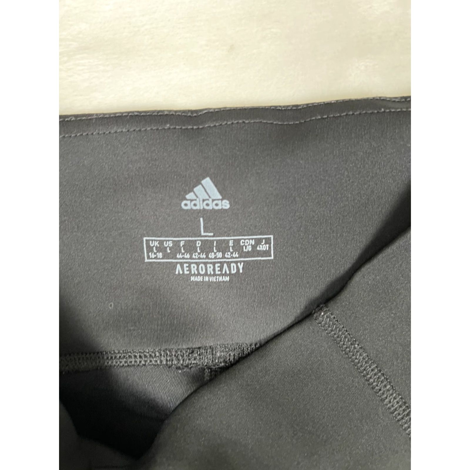 Adidas Adidas Leggings Women L Black Aeroready 3-Stripes Ankle Gym Running Yoga Athletic Size 36" / US 14 / IT 50 - 4 Thumbnail
