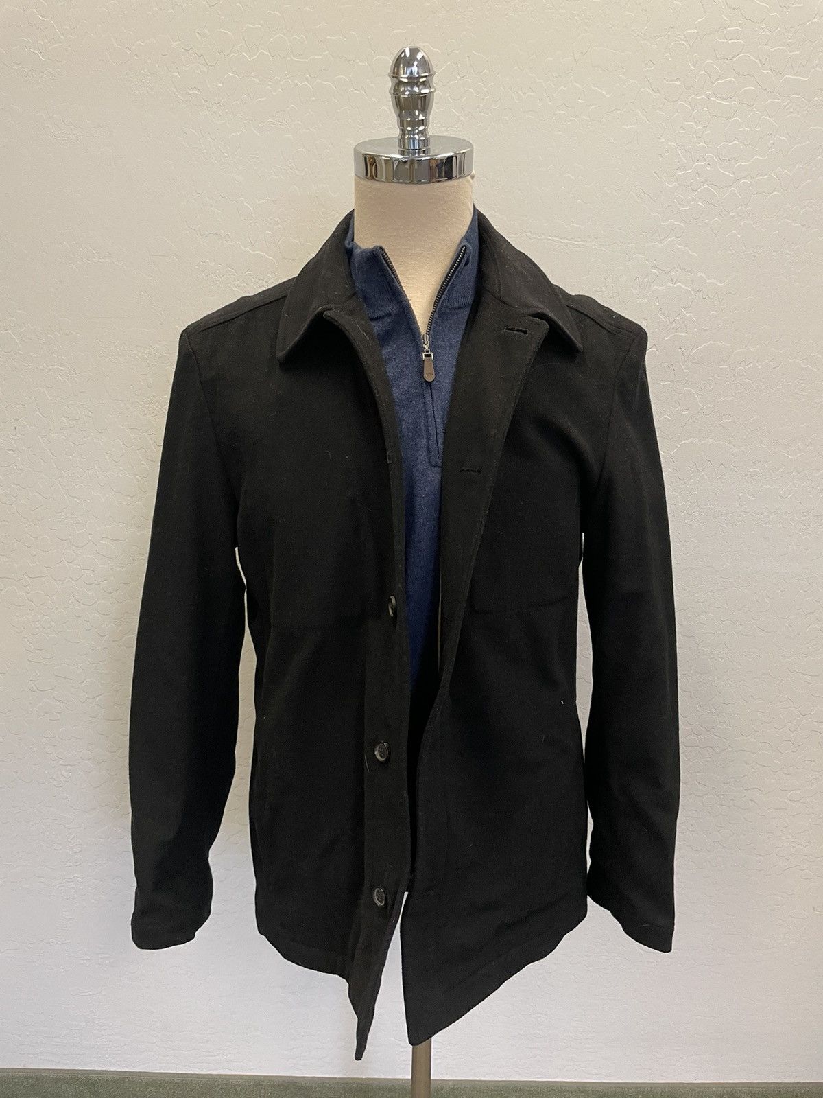 Hugo Boss Melton Wool & Cashmere Chess Jacket Size US M / EU 48-50 / 2 - 2 Thumbnail