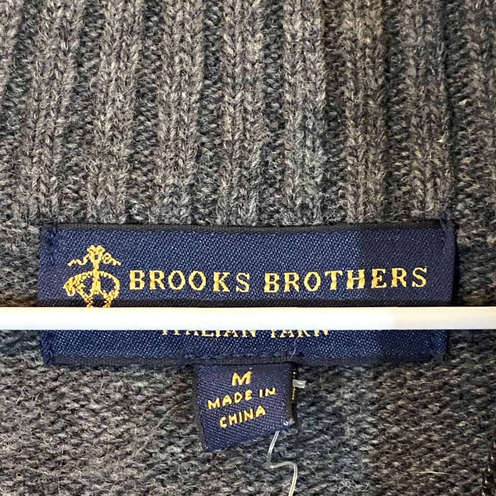 Brooks Brothers Brooks Brothers Sweater Mens Medium Gray Italian Yarn Argyle 1/4 Zip NEW Size US M / EU 48-50 / 2 - 3 Thumbnail
