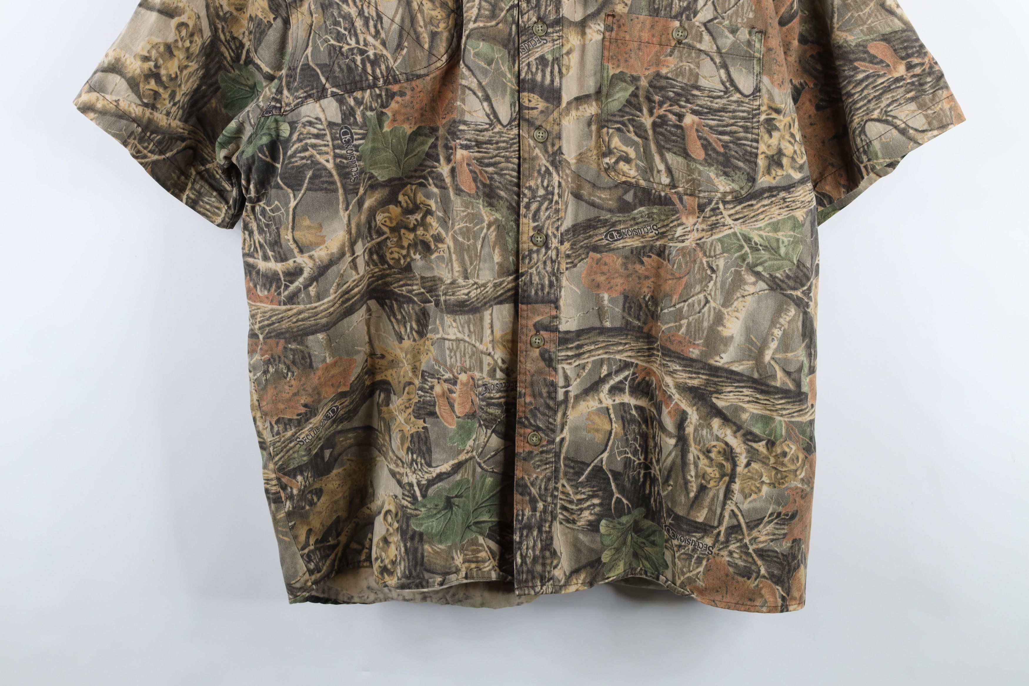 Cabelas × Vintage Vintage Cabelas Camouflage Short Sleeve Shooting Shirt Size US XXL / EU 58 / 5 - 3 Thumbnail