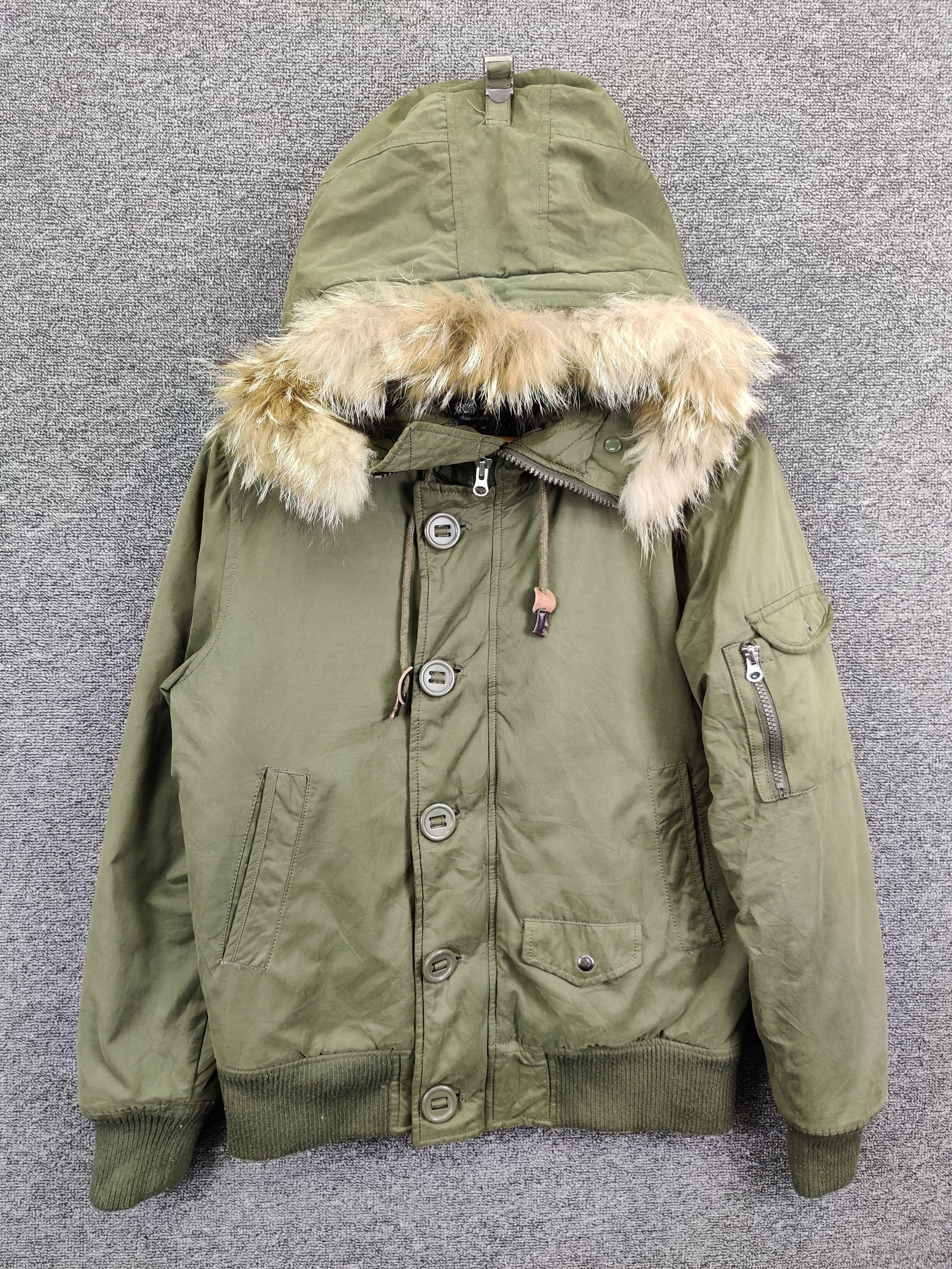 Beams Plus Vintage Beams Heart N-2B Military Bomber Fur Jacket Size US M / EU 48-50 / 2 - 1 Thumbnail