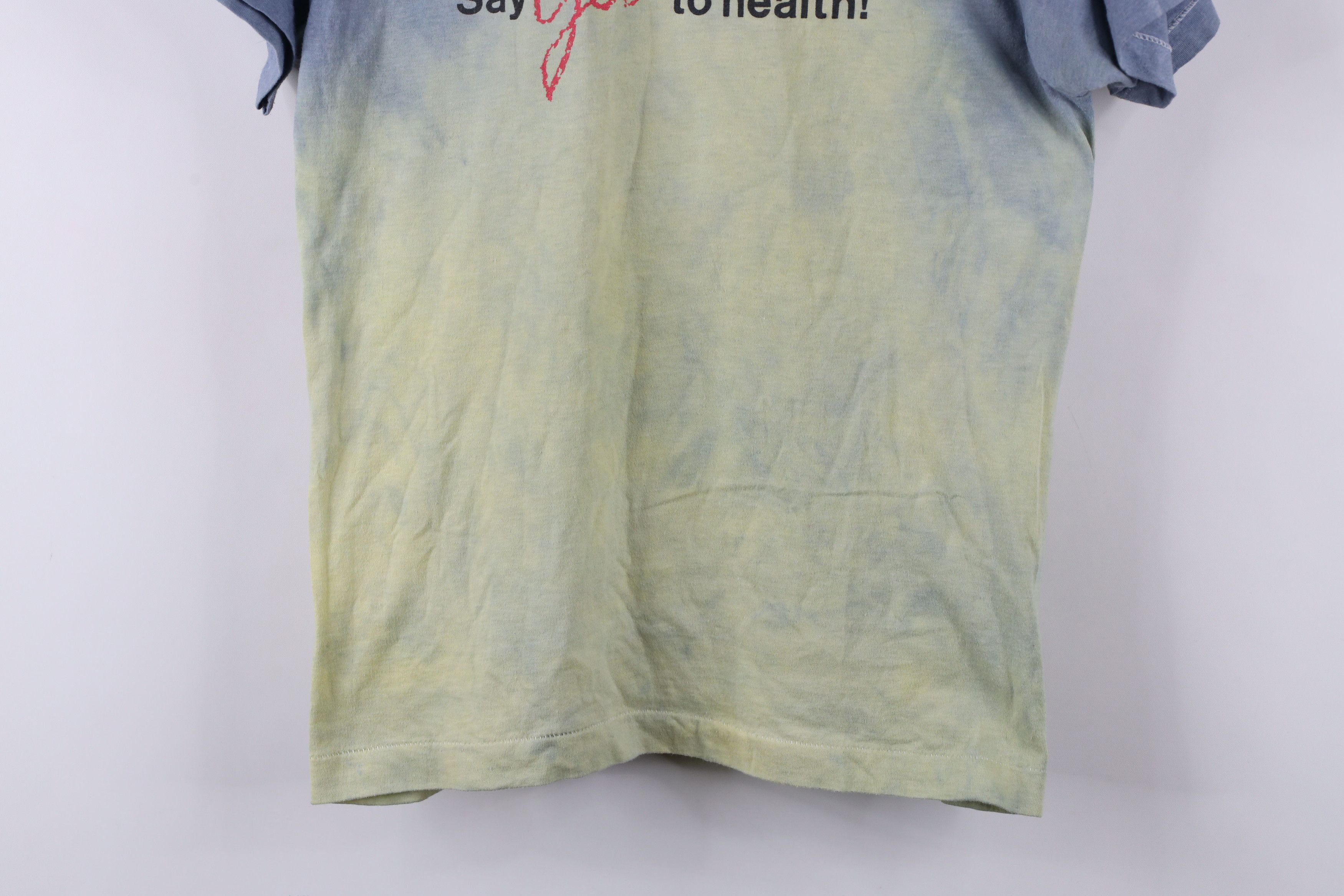 Vintage Vintage 80s Say Yes To Health Acid Wash T-Shirt USA Size M / US 6-8 / IT 42-44 - 3 Thumbnail