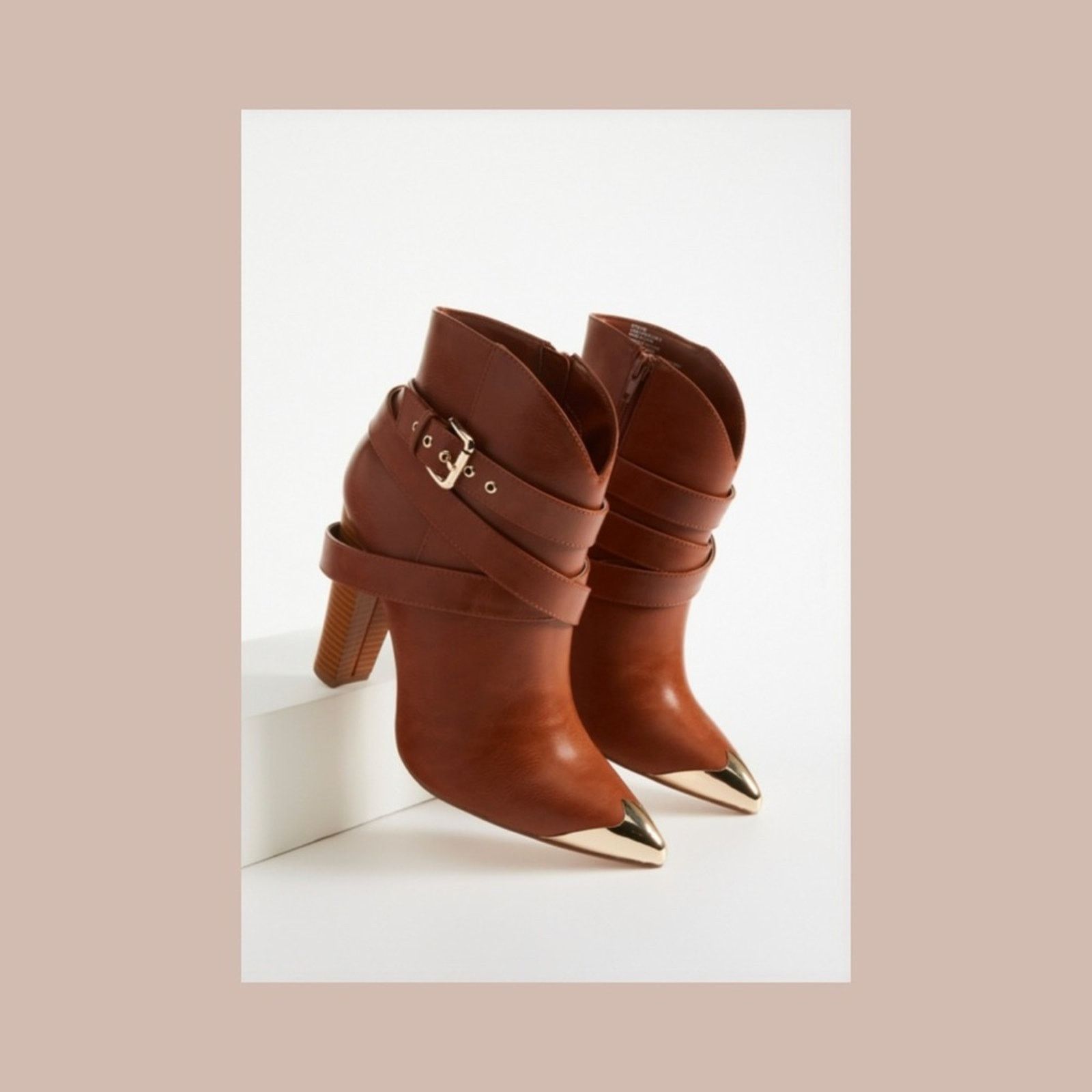 Fenton Shoe Dazzle Stevie Heeled Ankle Boot in Brown Size US 8 / IT 38 - 4 Thumbnail