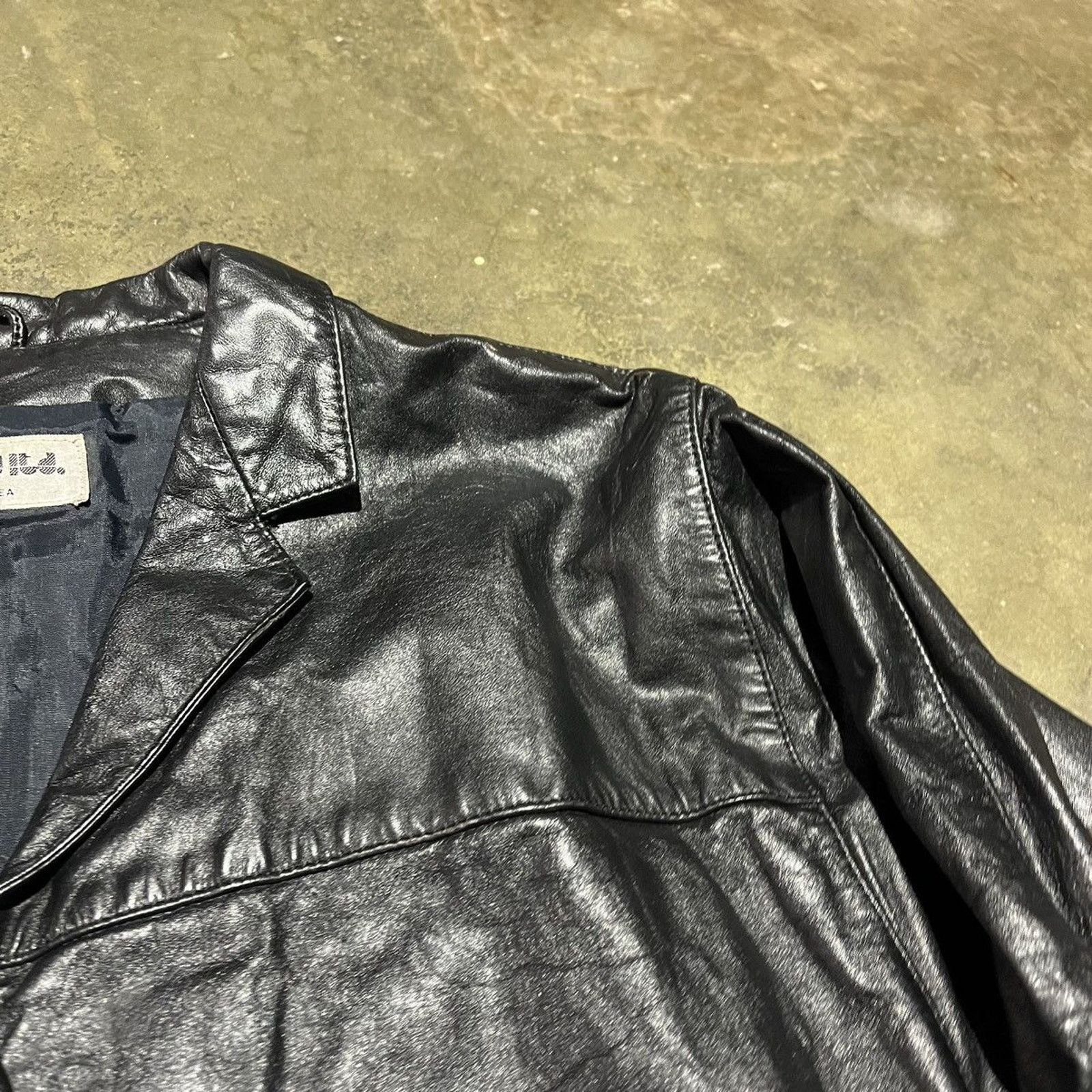 Vintage Vintage 70s Split End LTD. Black Grunge Leather Jacket Size L / US 10 / IT 46 - 3 Thumbnail