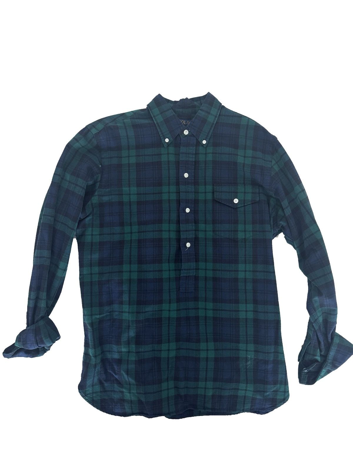 Polo Ralph Lauren RALPH LAUREN Classic Fit Plaid Popover Oxford Shirt Size US M / EU 48-50 / 2 - 1 Thumbnail