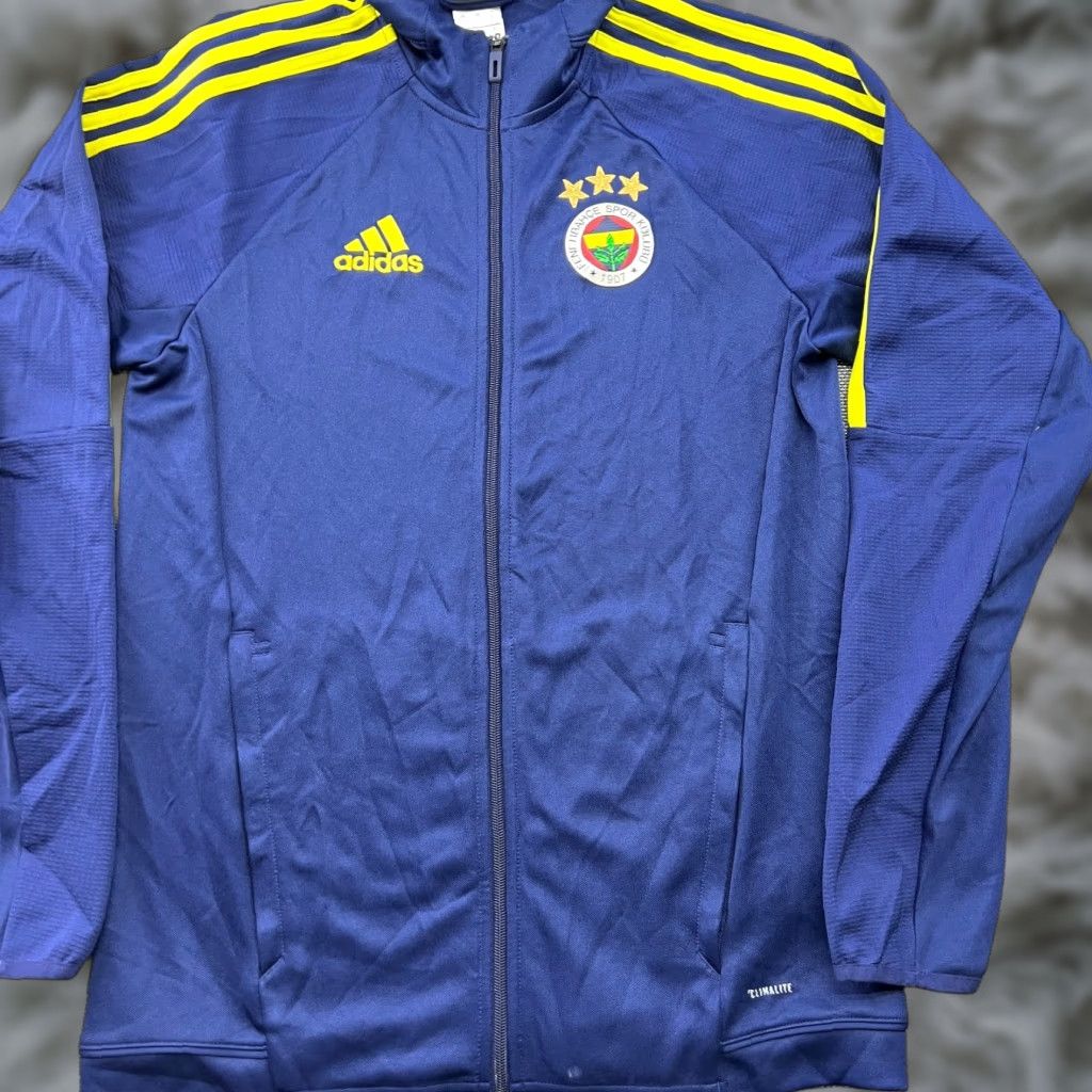 Adidas adidas Fenerbahce Track Jacket Small Football Jacket Drill Training Blue Mens Jacket Size US S / EU 44-46 / 1 - 1 Thumbnail