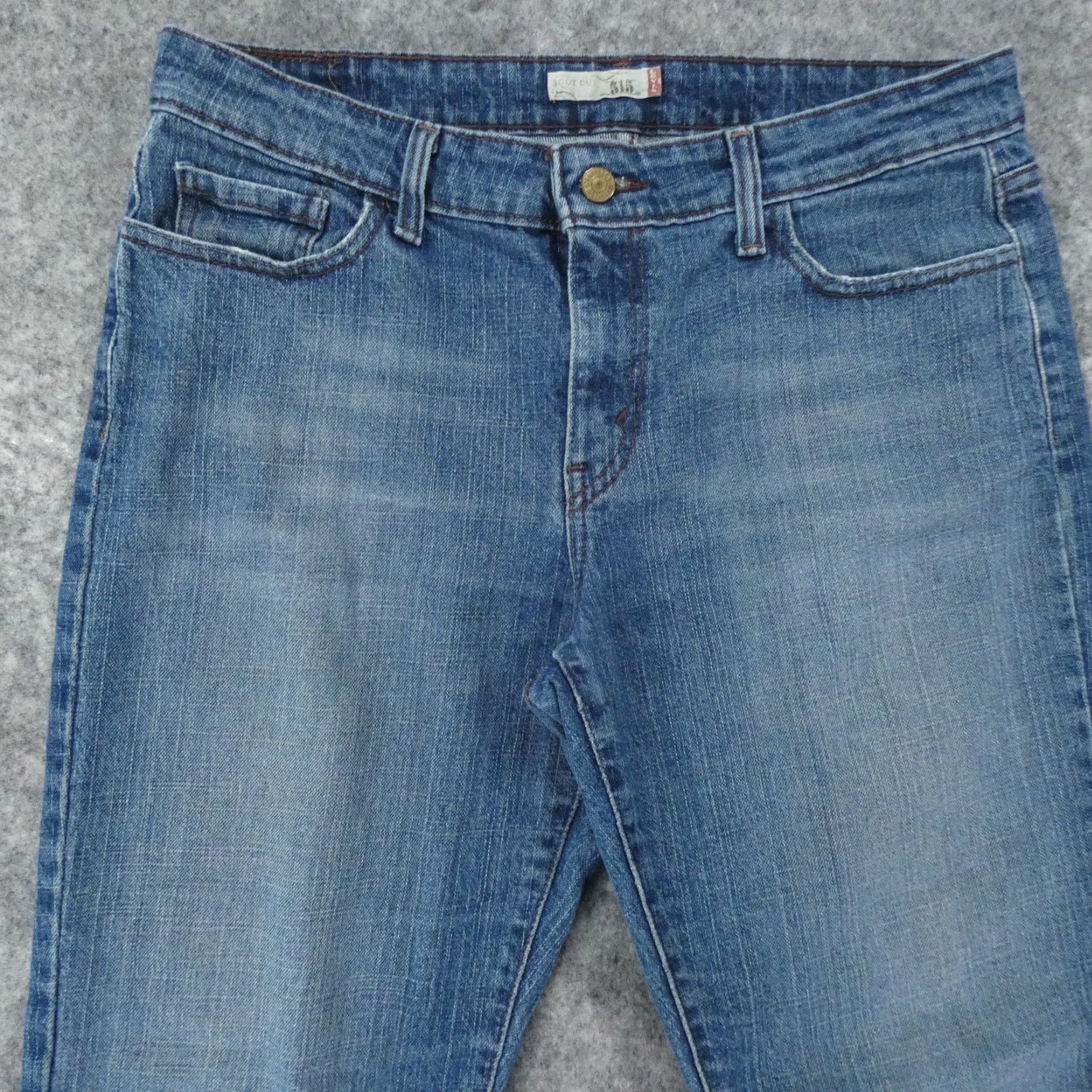 Levi's Levi's 515 Jeans Womens 12M Bootcut Mid Rise Stretch Light Wash Blue Size 34" / US 12 / IT 48 - 2 Thumbnail